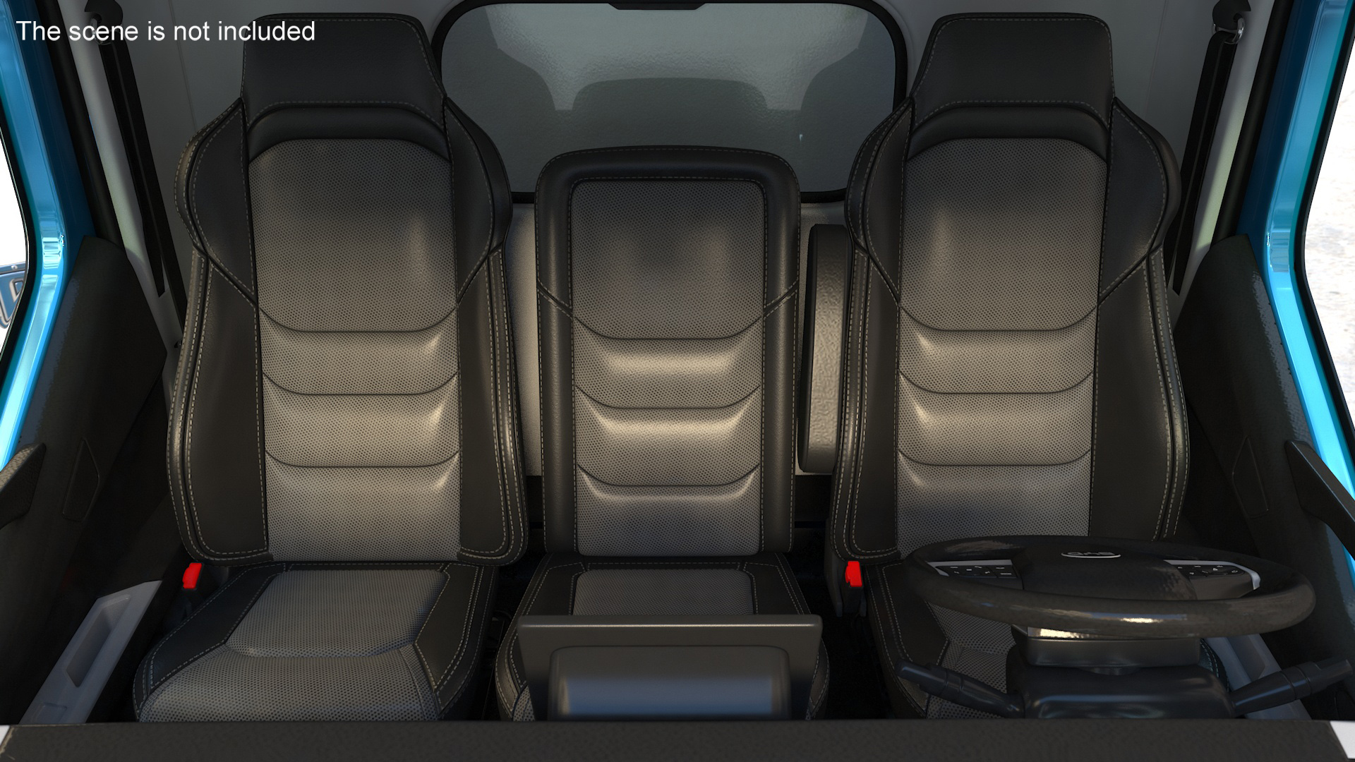 3D model Truck BYD ETM6 Blue Rigged for Maya