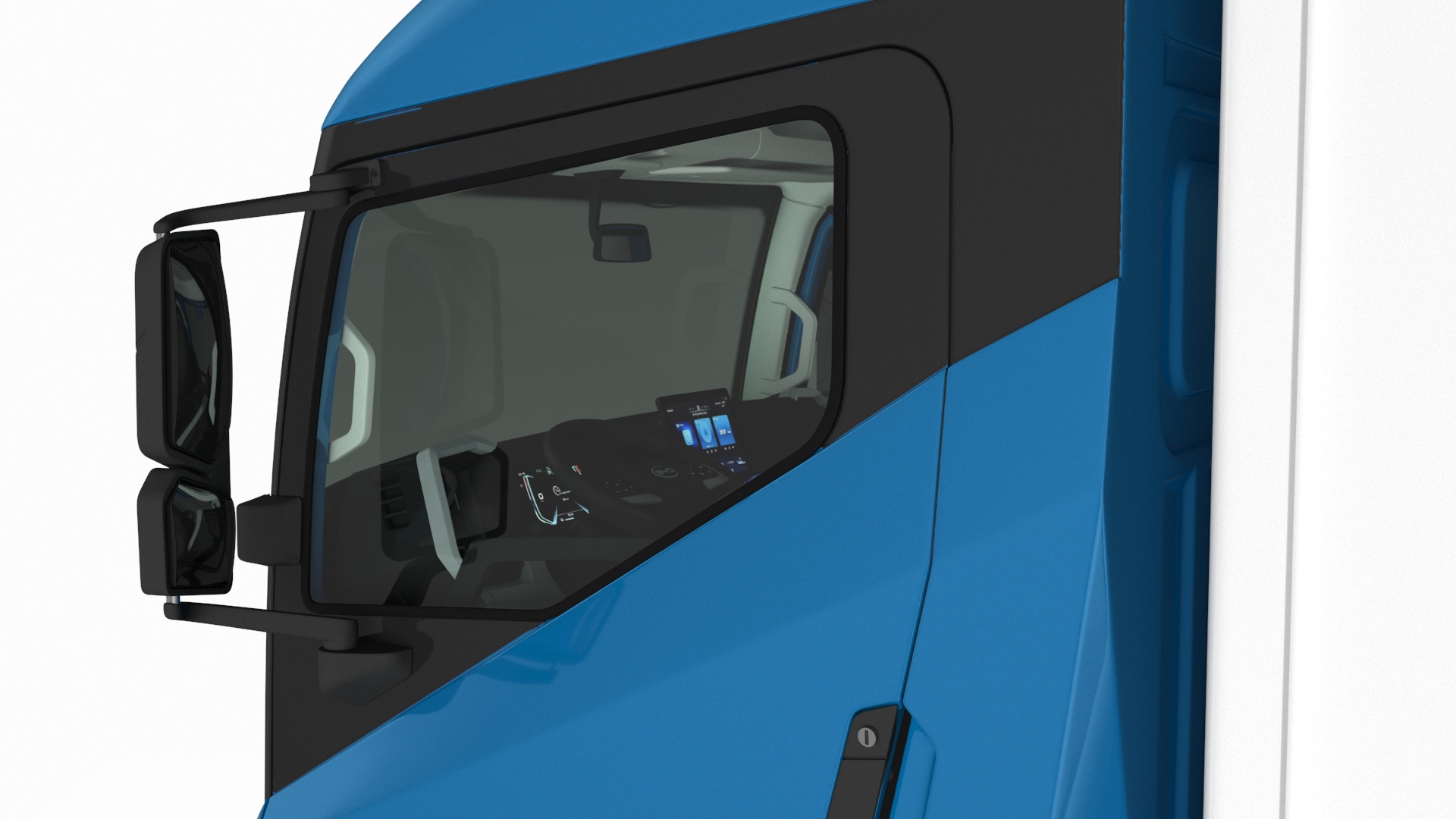 3D model Truck BYD ETM6 Blue Rigged for Maya