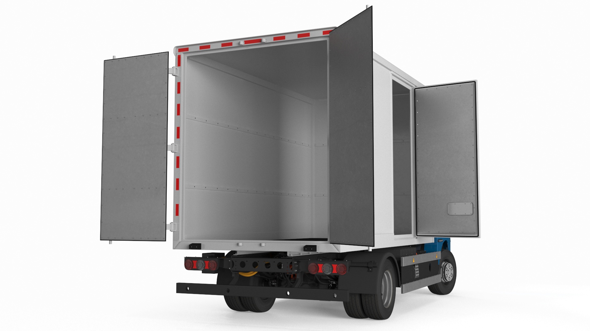 3D model Truck BYD ETM6 Blue Rigged for Maya