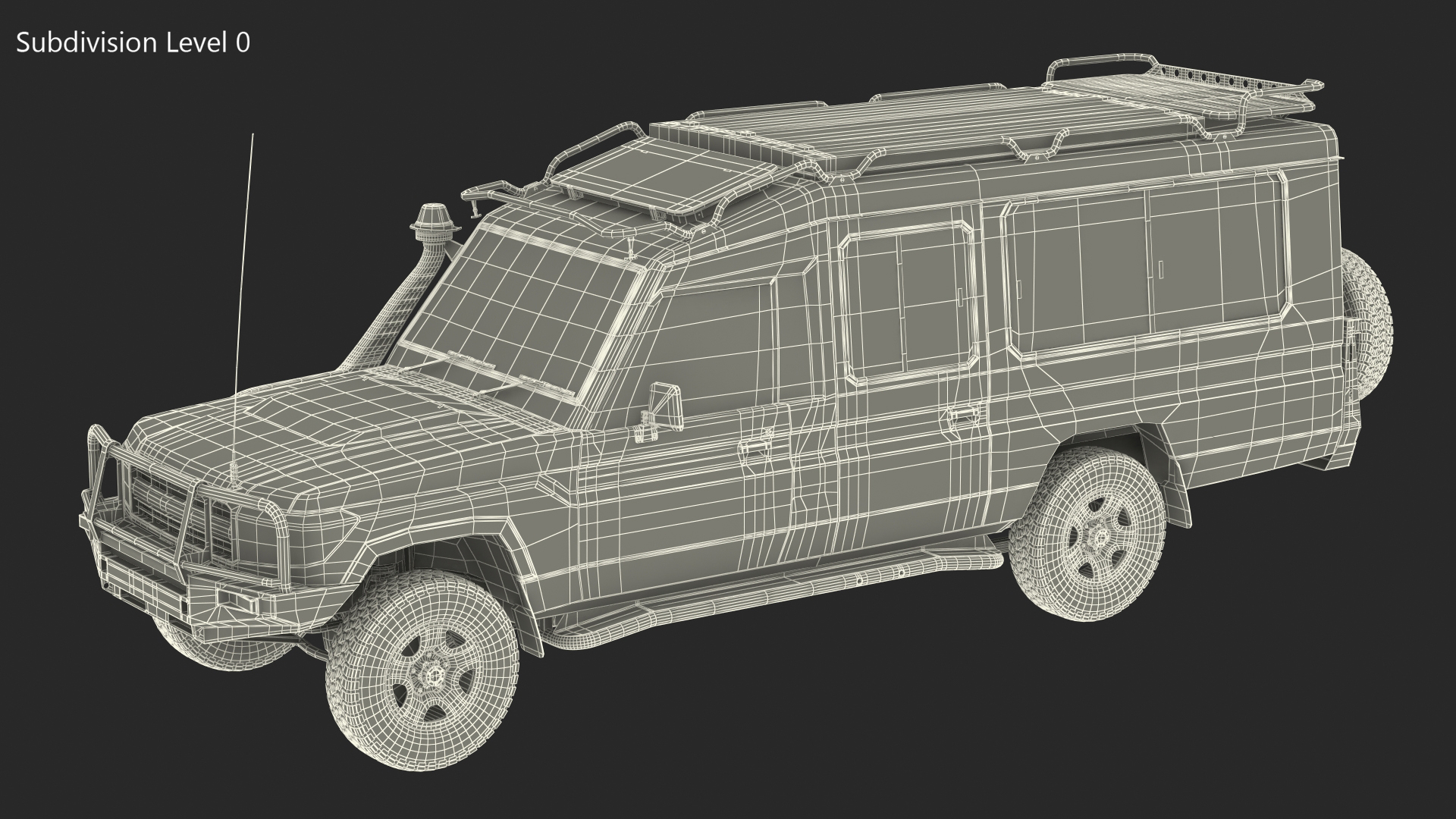Safari Vehicle 4x4 Exterior Only 3D