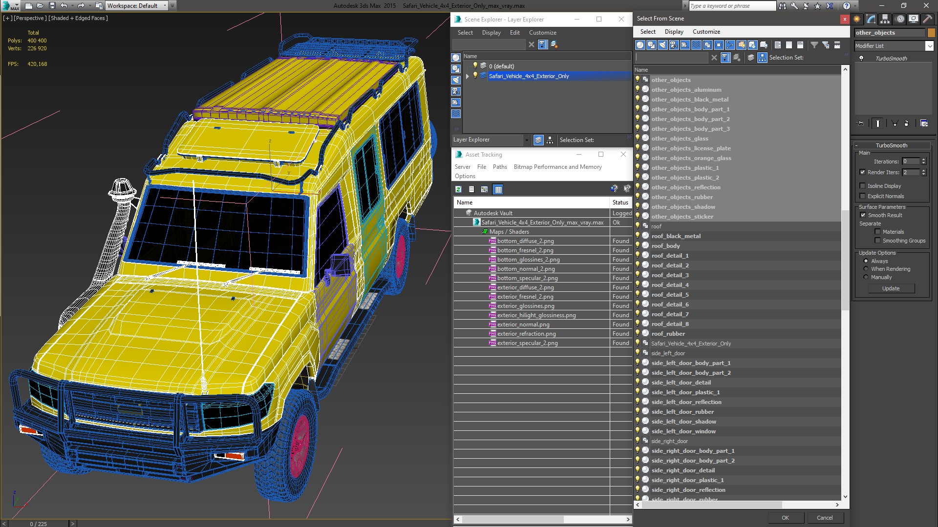 Safari Vehicle 4x4 Exterior Only 3D