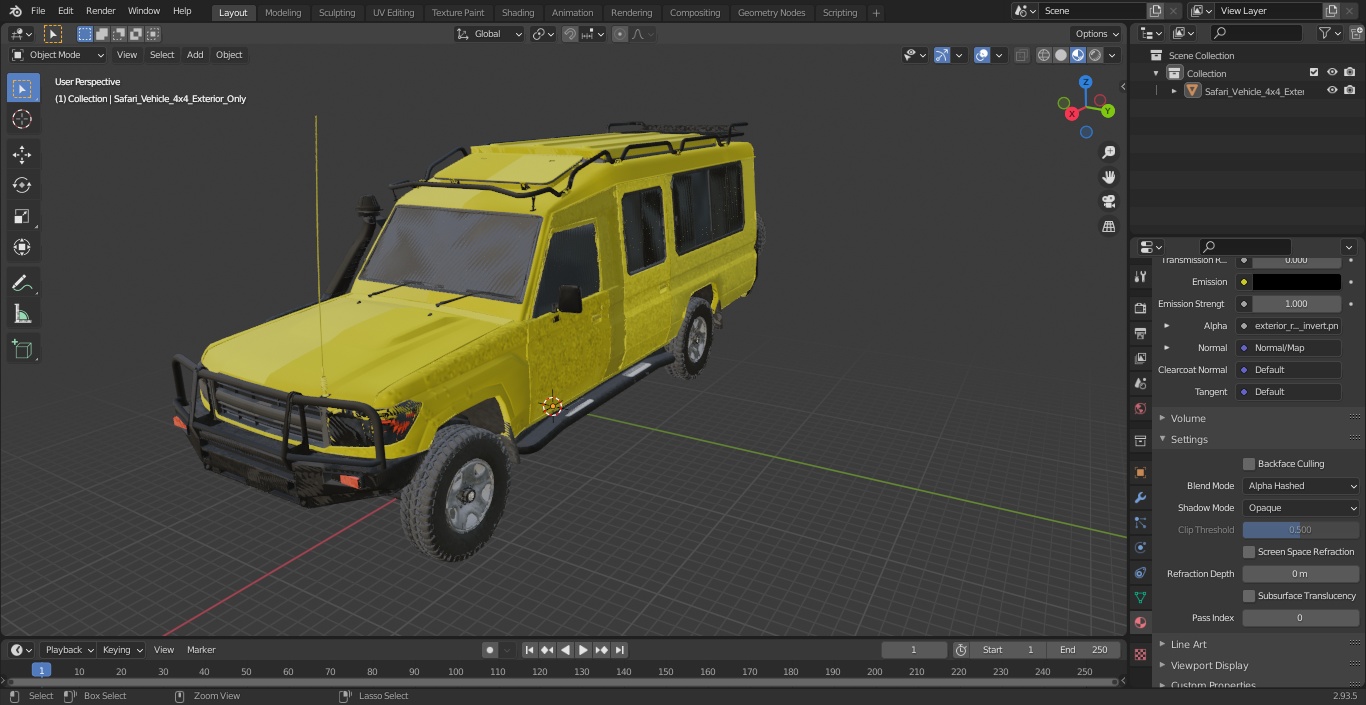 Safari Vehicle 4x4 Exterior Only 3D