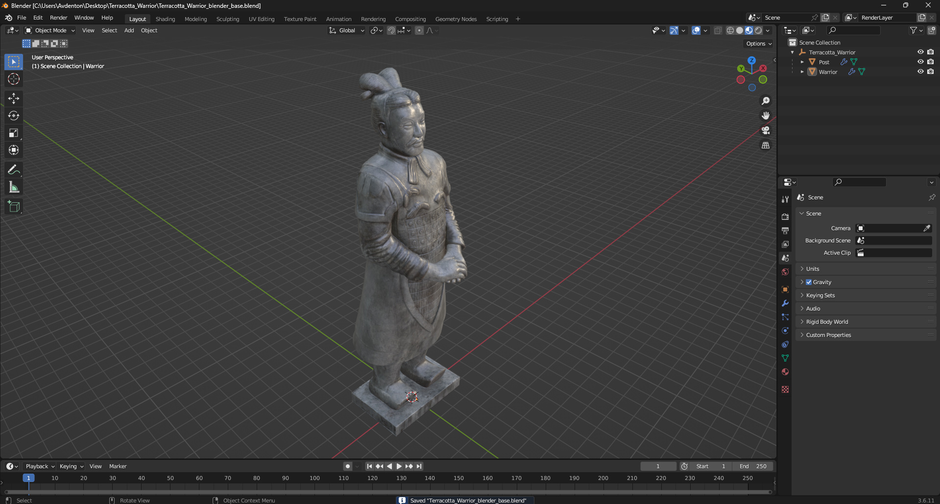 3D Terracotta Warrior model