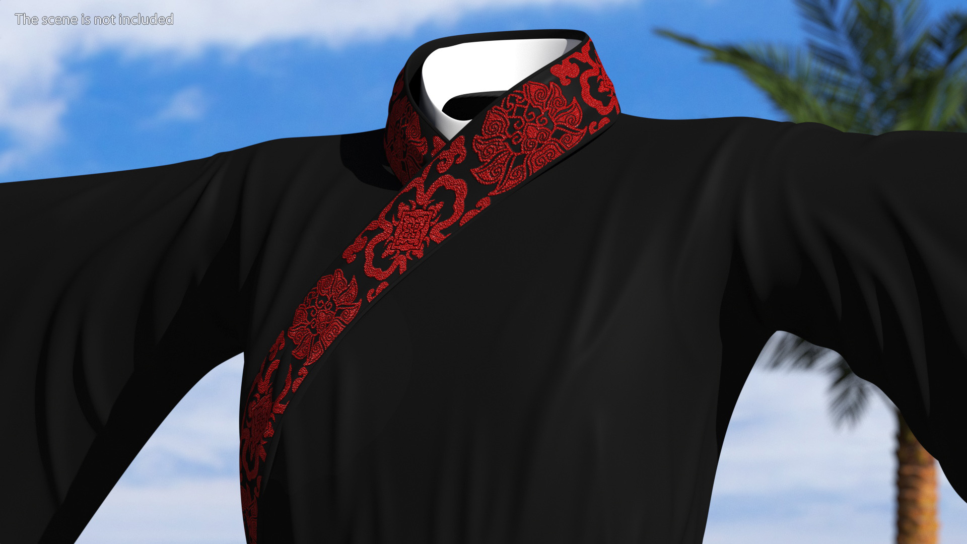 3D model Chinese Clothes Set for Man Traditional Style
