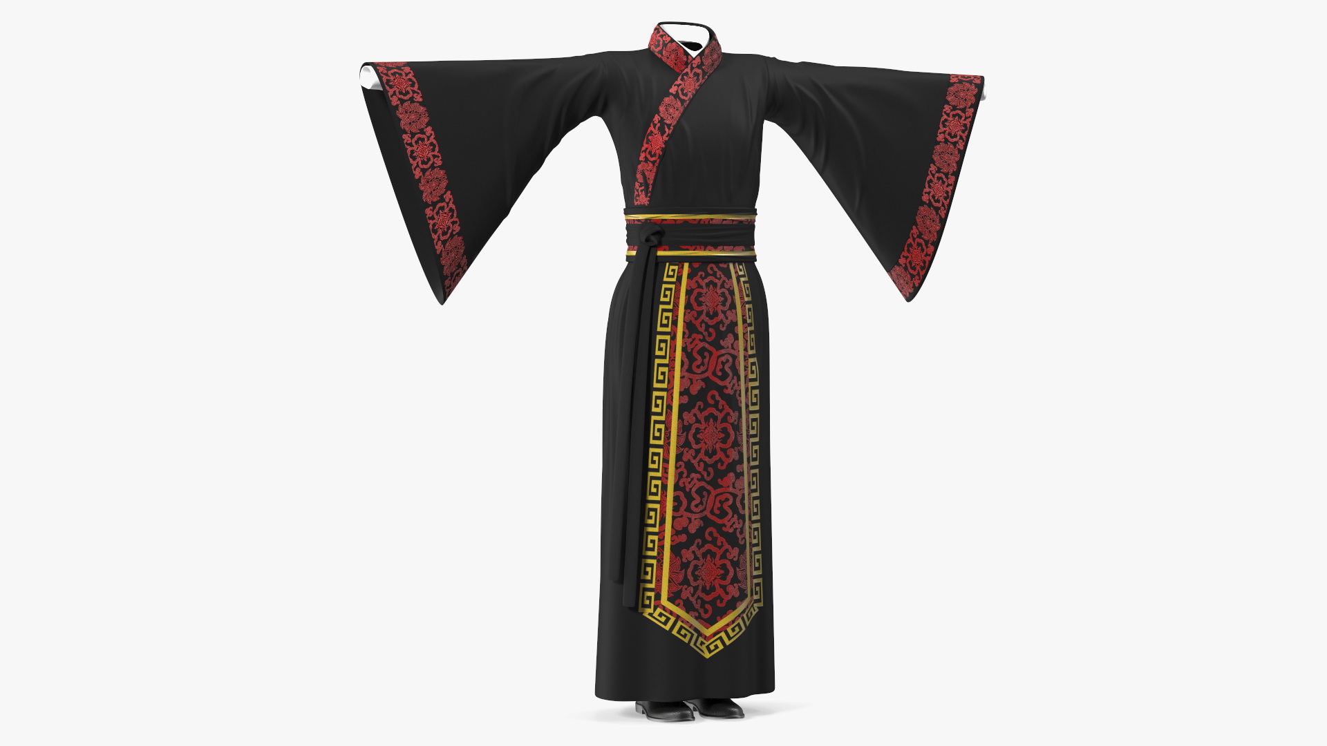 3D model Chinese Clothes Set for Man Traditional Style