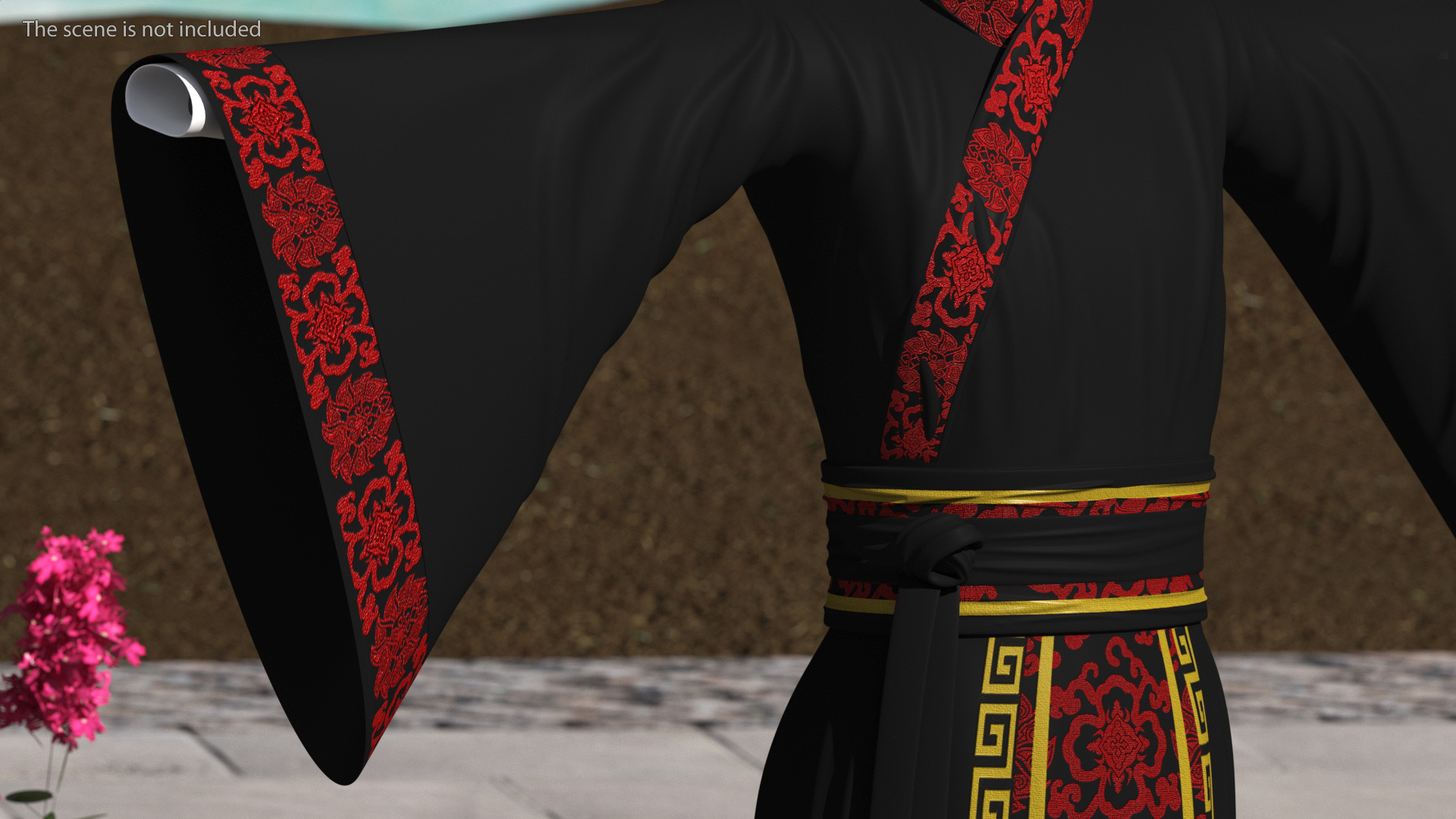 3D model Chinese Clothes Set for Man Traditional Style