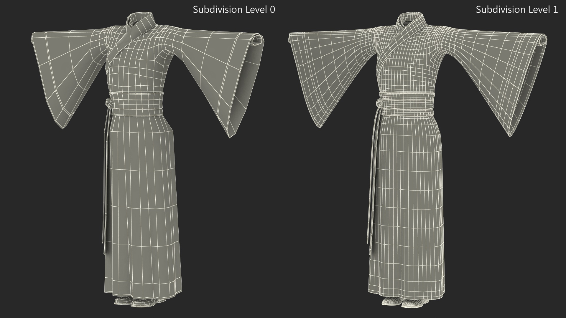 3D model Chinese Clothes Set for Man Traditional Style