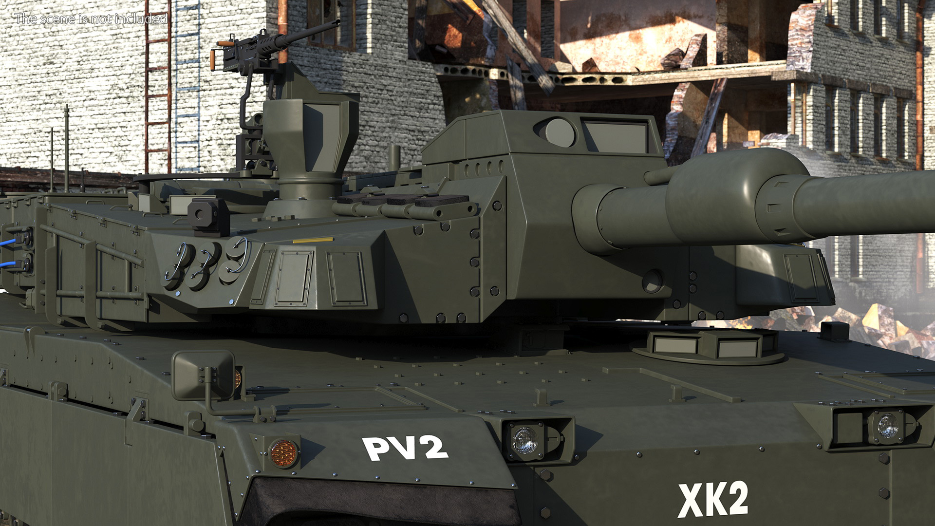 3D K2 Black Panther Tank Rigged model