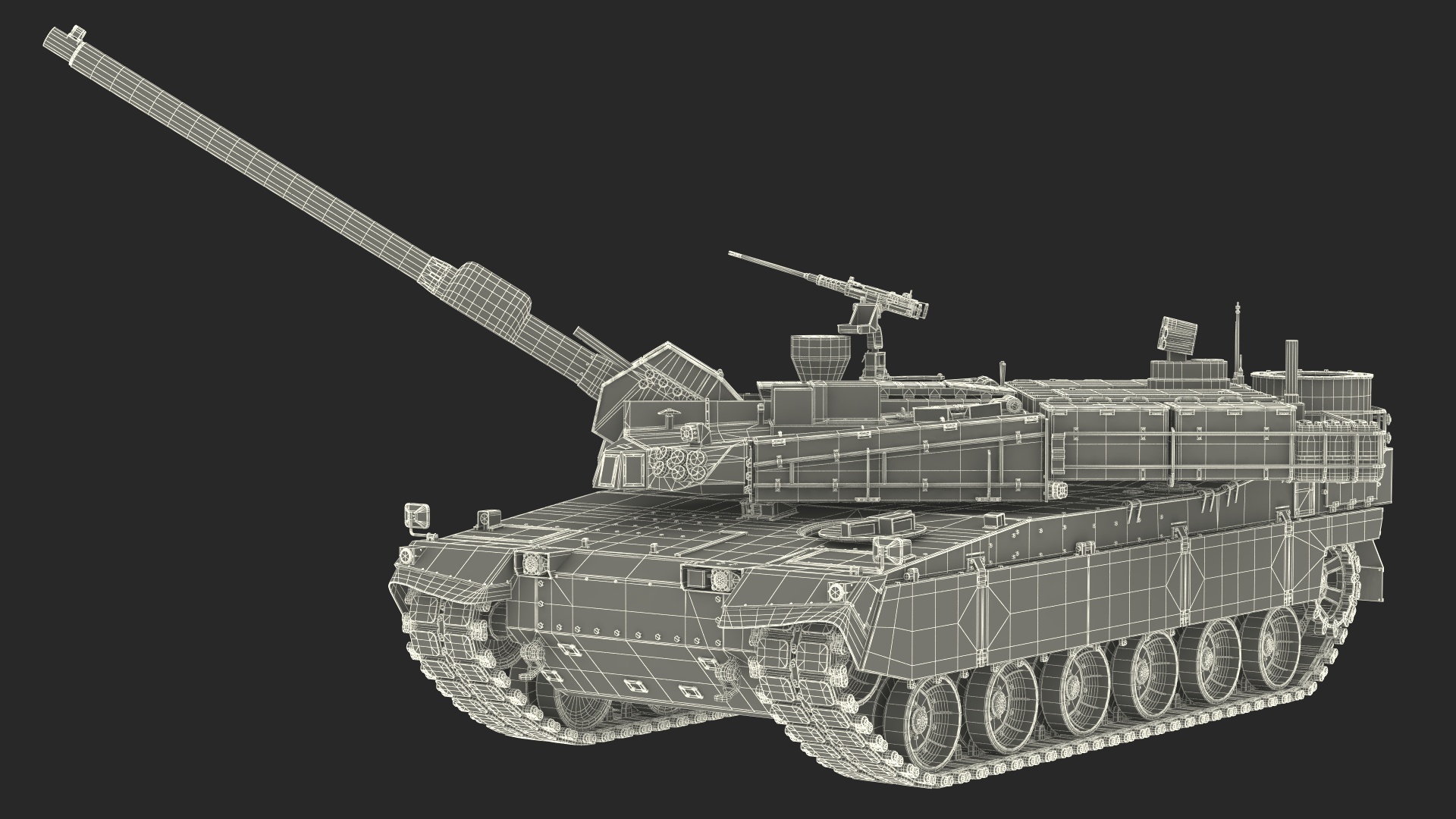 3D K2 Black Panther Tank Rigged model
