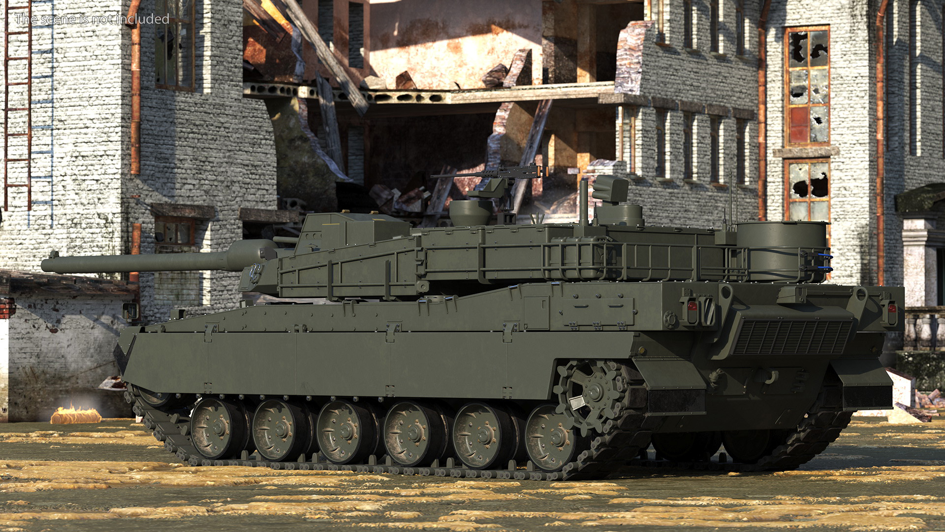 3D K2 Black Panther Tank Rigged model