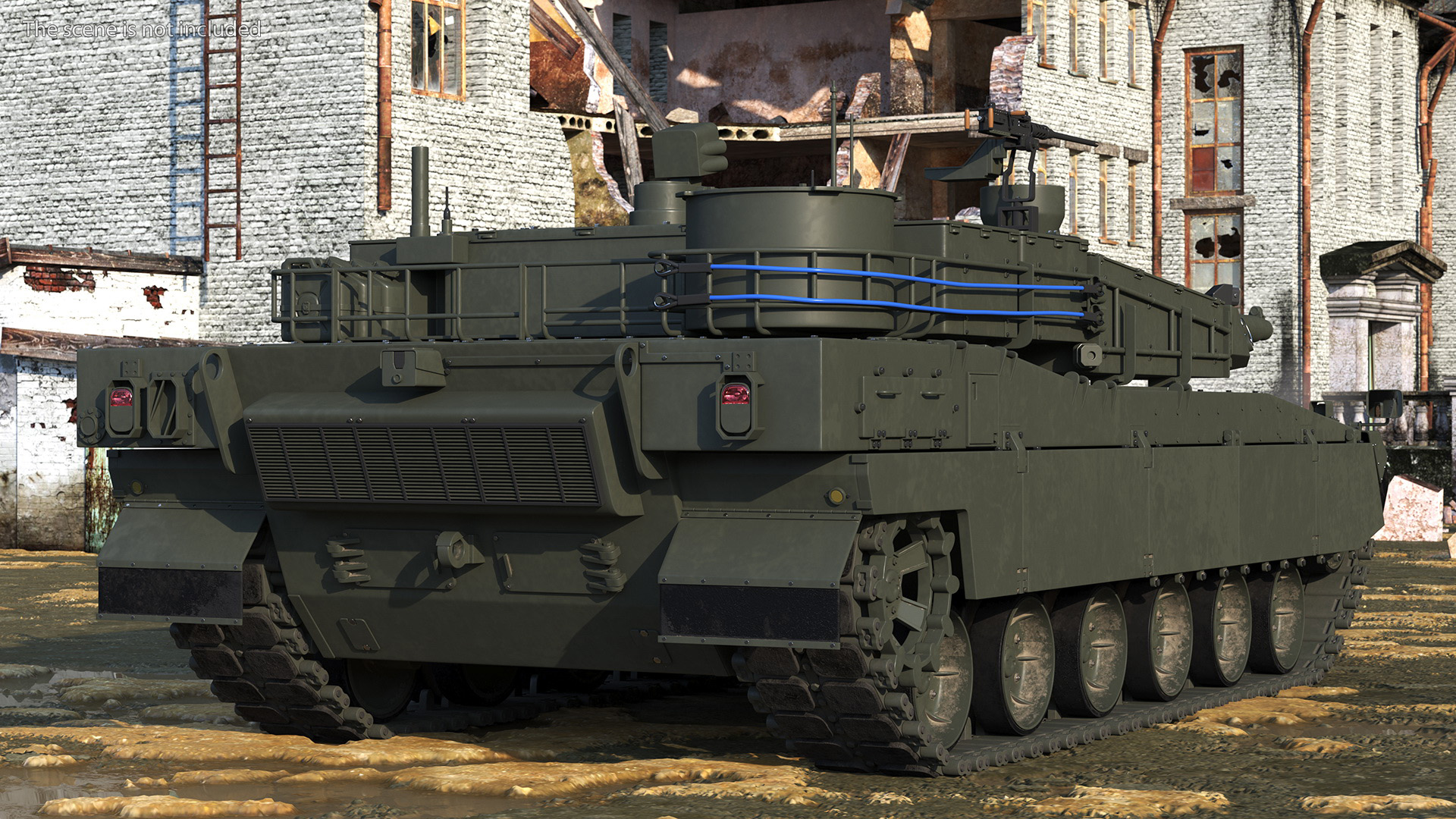 3D K2 Black Panther Tank Rigged model
