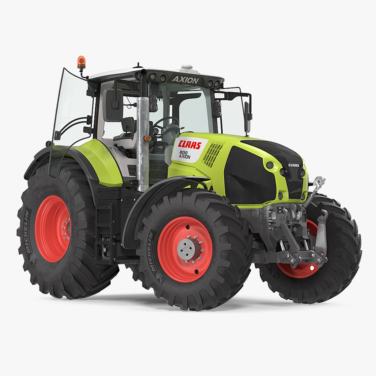 New Claas Axion 800 Tractor Rigged 3D model preview