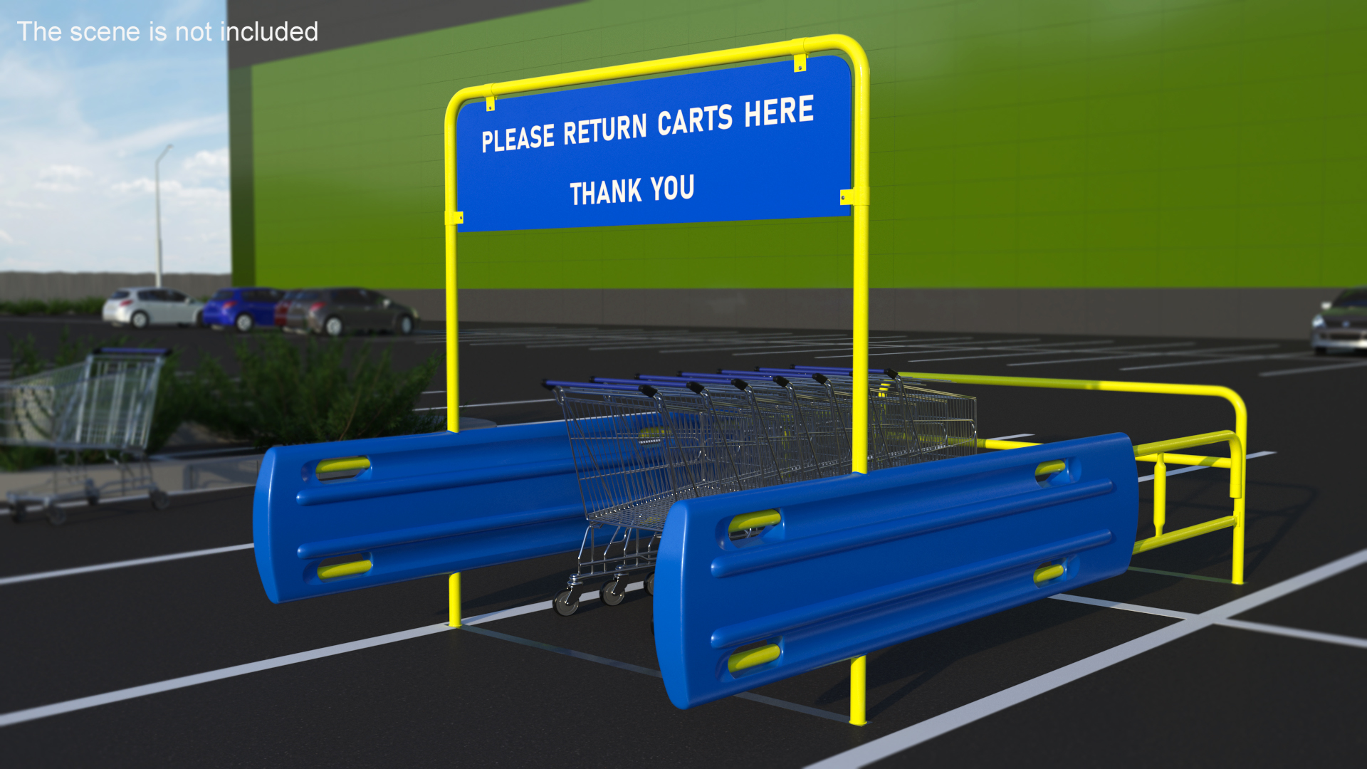 3D model Bumper Cart Corral Yellow