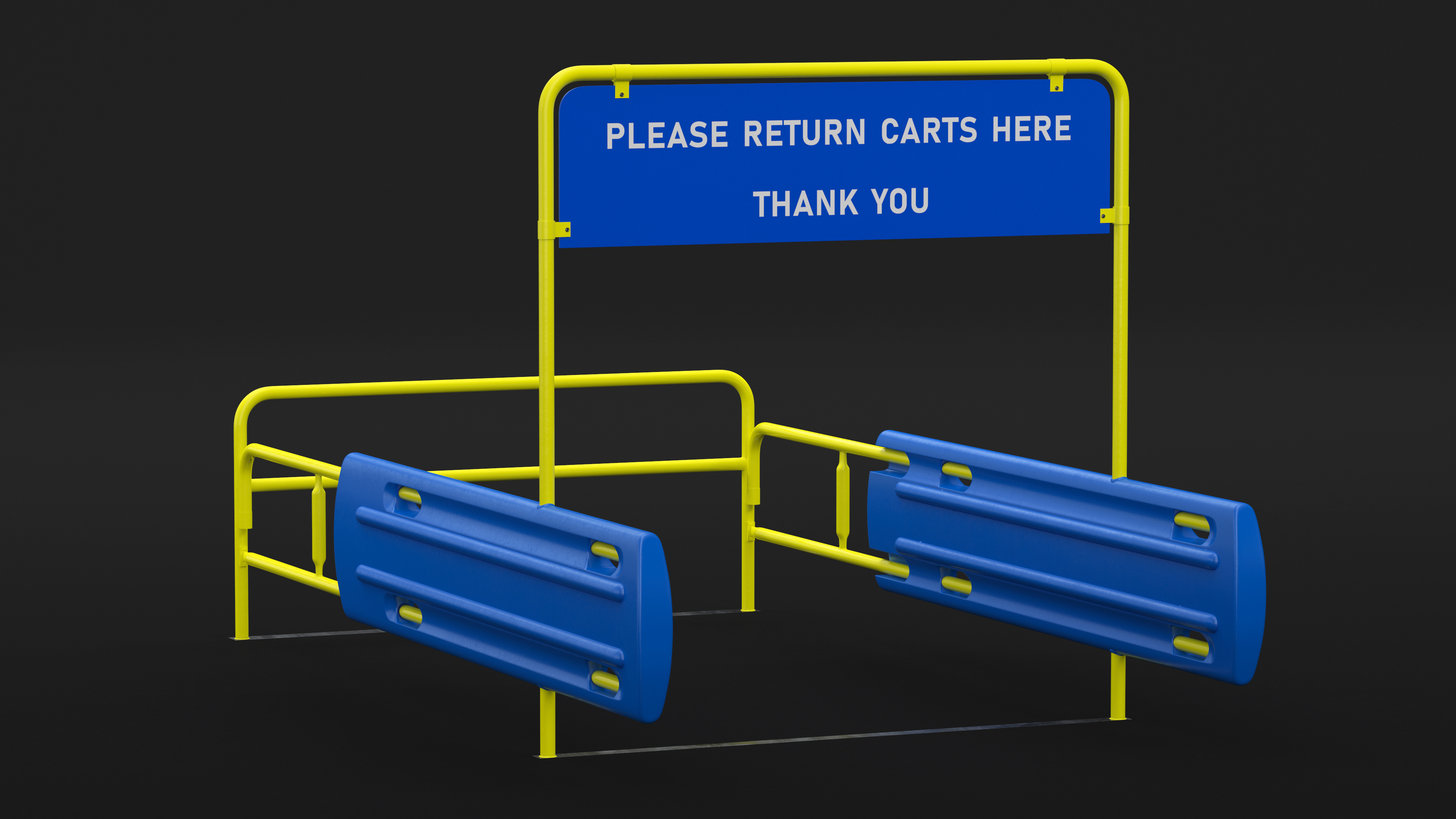 3D model Bumper Cart Corral Yellow