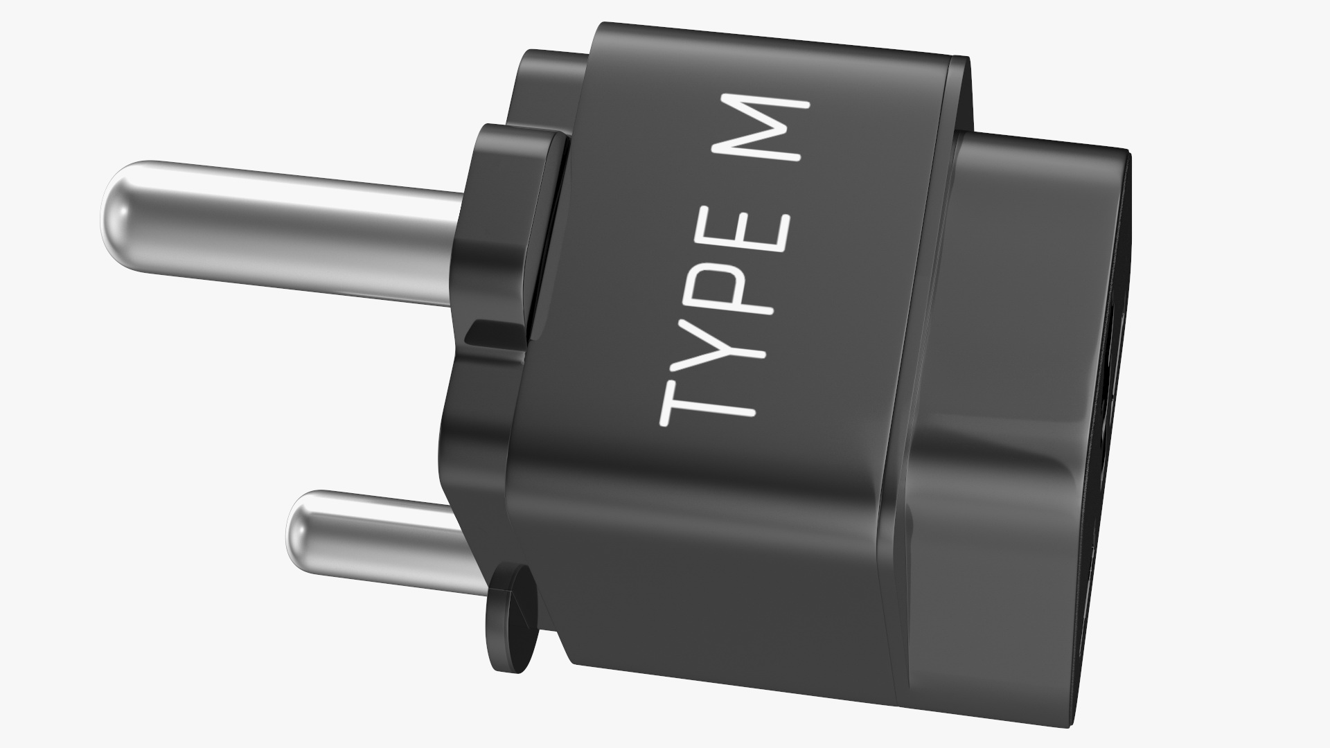 3D Type M Electrical Plug Adapter Black
