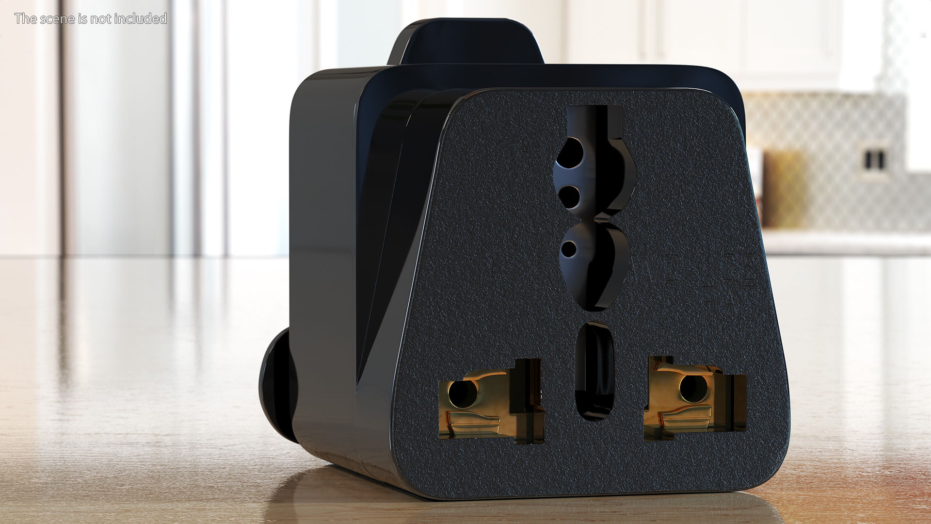 3D Type M Electrical Plug Adapter Black