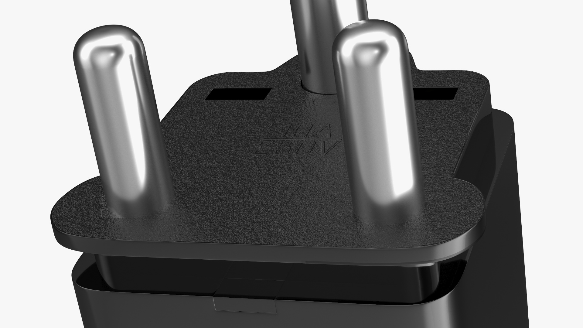 3D Type M Electrical Plug Adapter Black