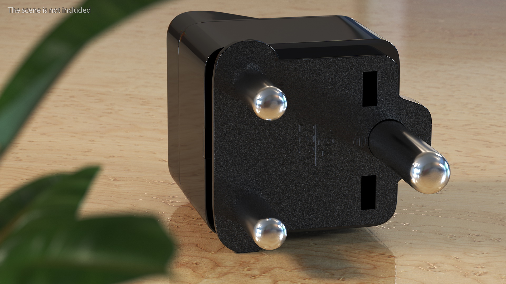 3D Type M Electrical Plug Adapter Black