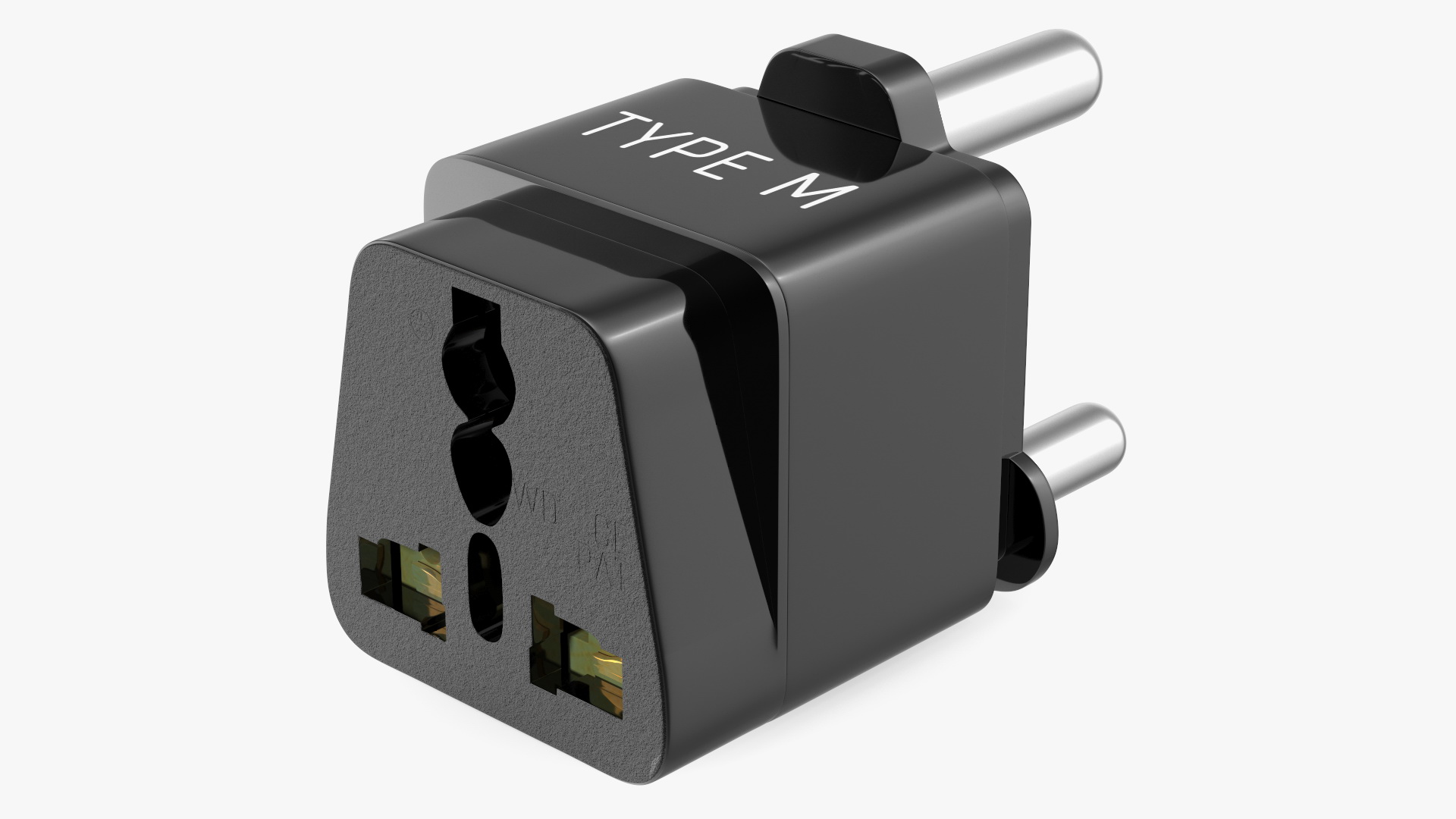 3D Type M Electrical Plug Adapter Black