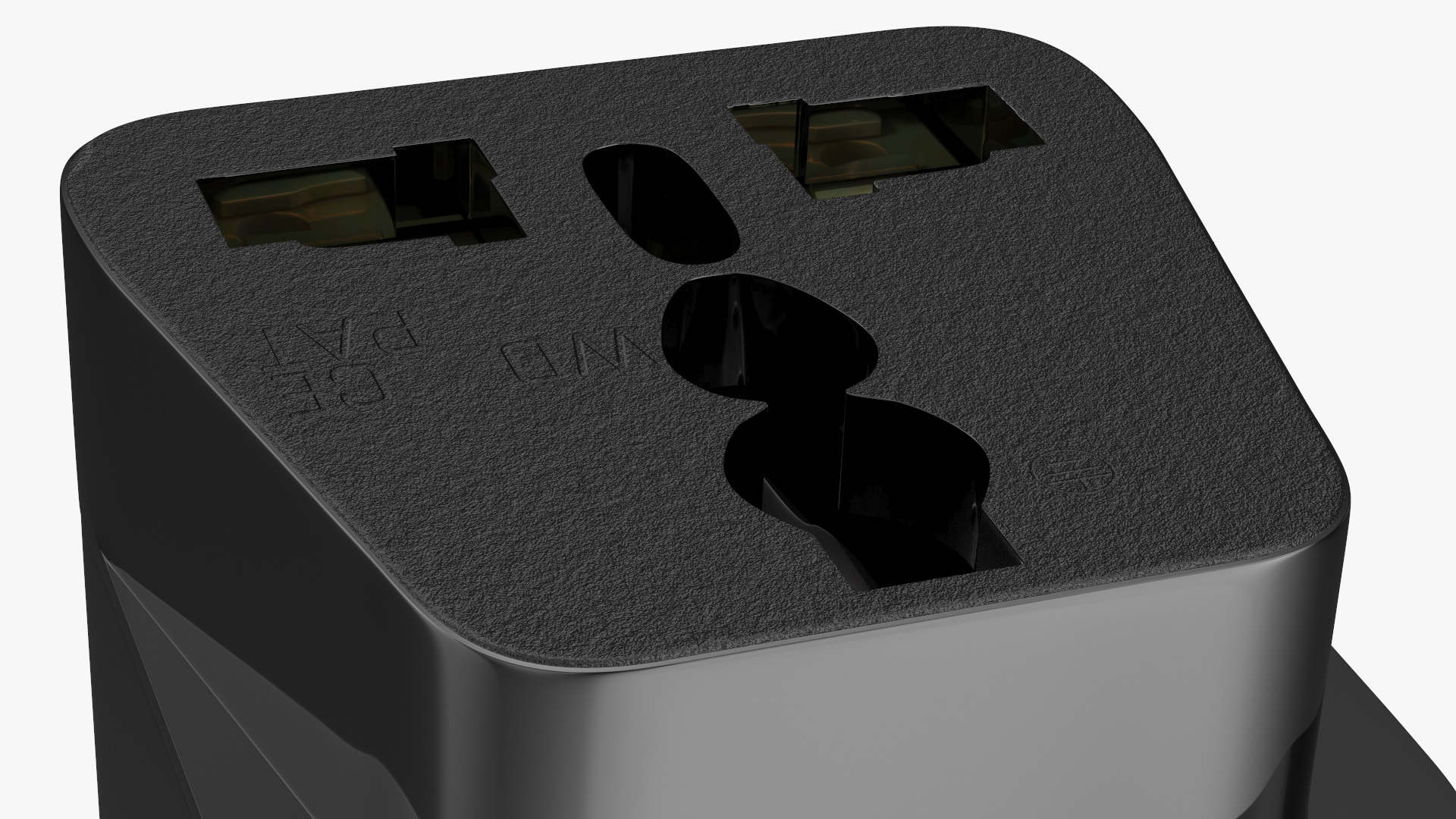 3D Type M Electrical Plug Adapter Black