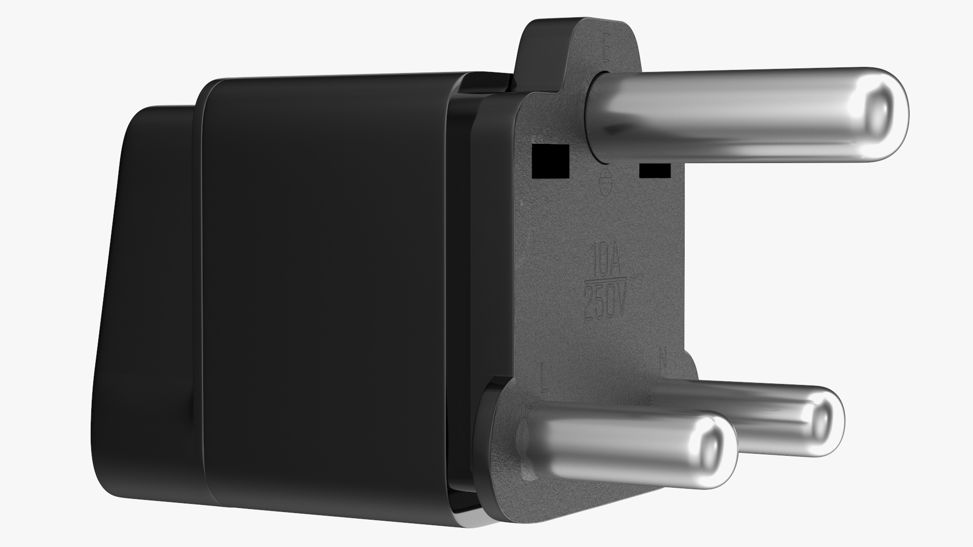 3D Type M Electrical Plug Adapter Black