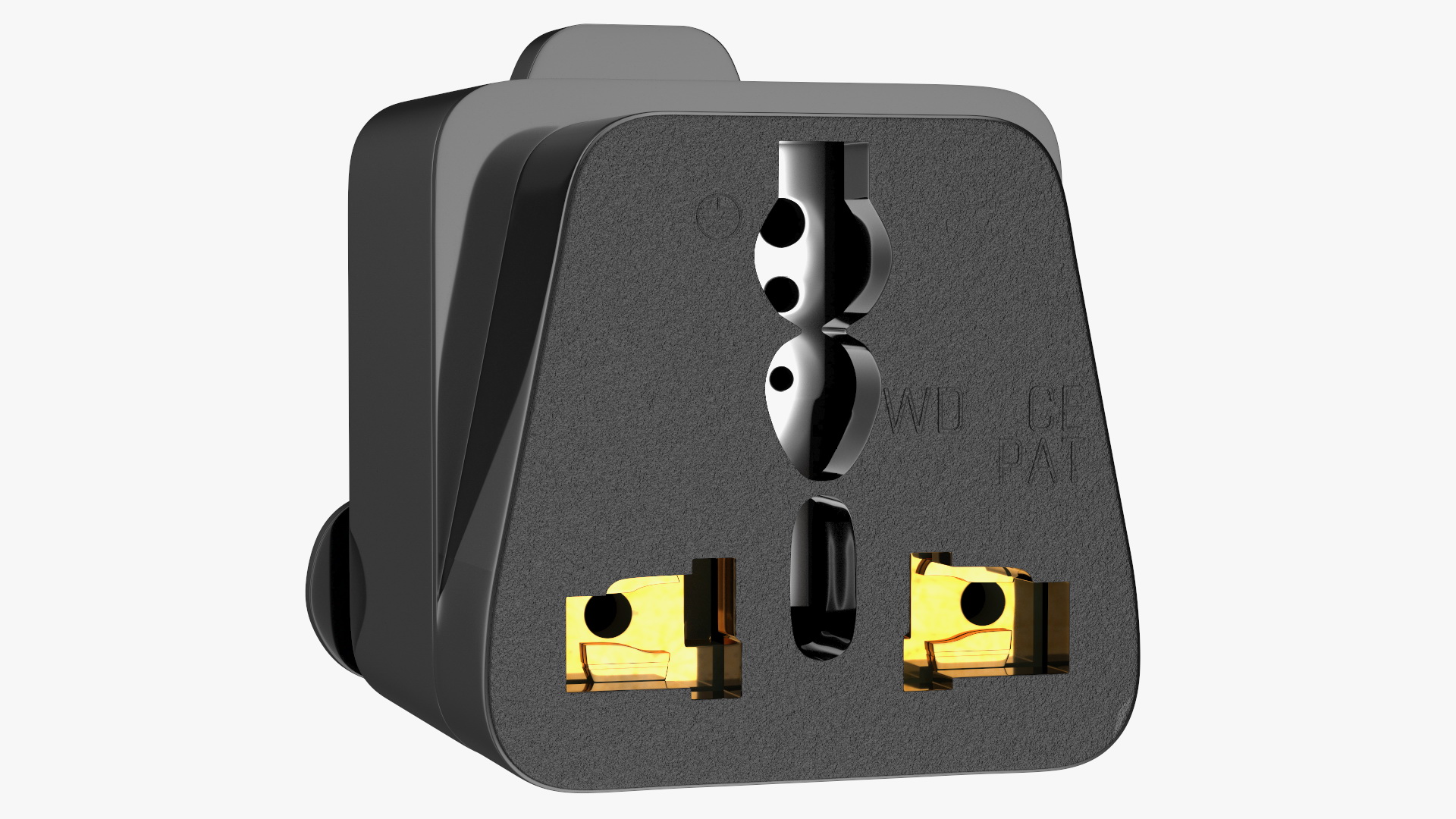3D Type M Electrical Plug Adapter Black