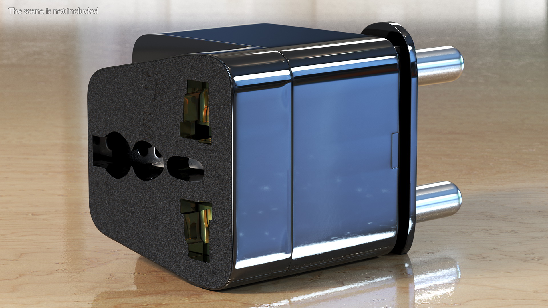 3D Type M Electrical Plug Adapter Black