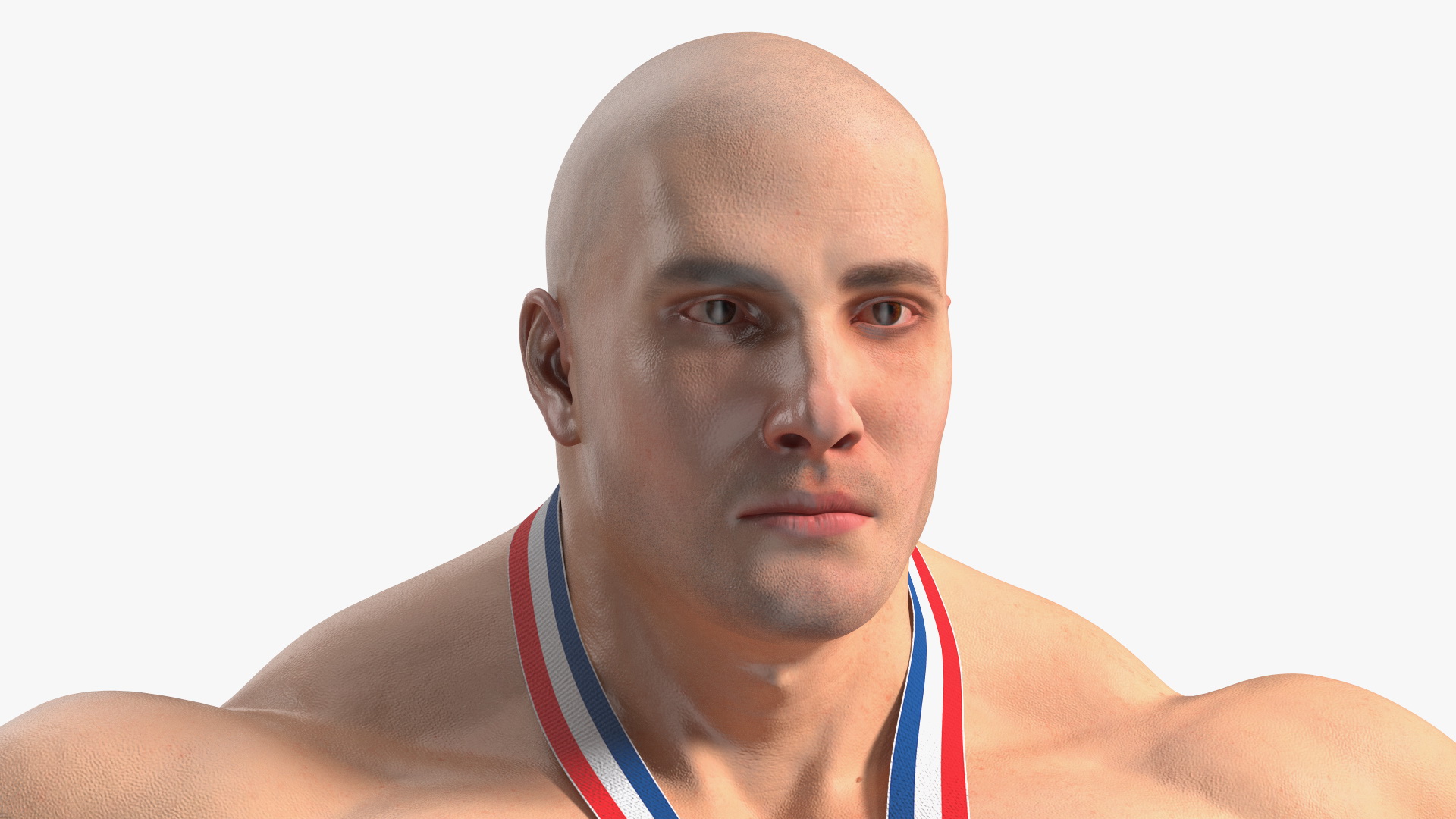 Bodybuilder Man Character T-Pose 3D