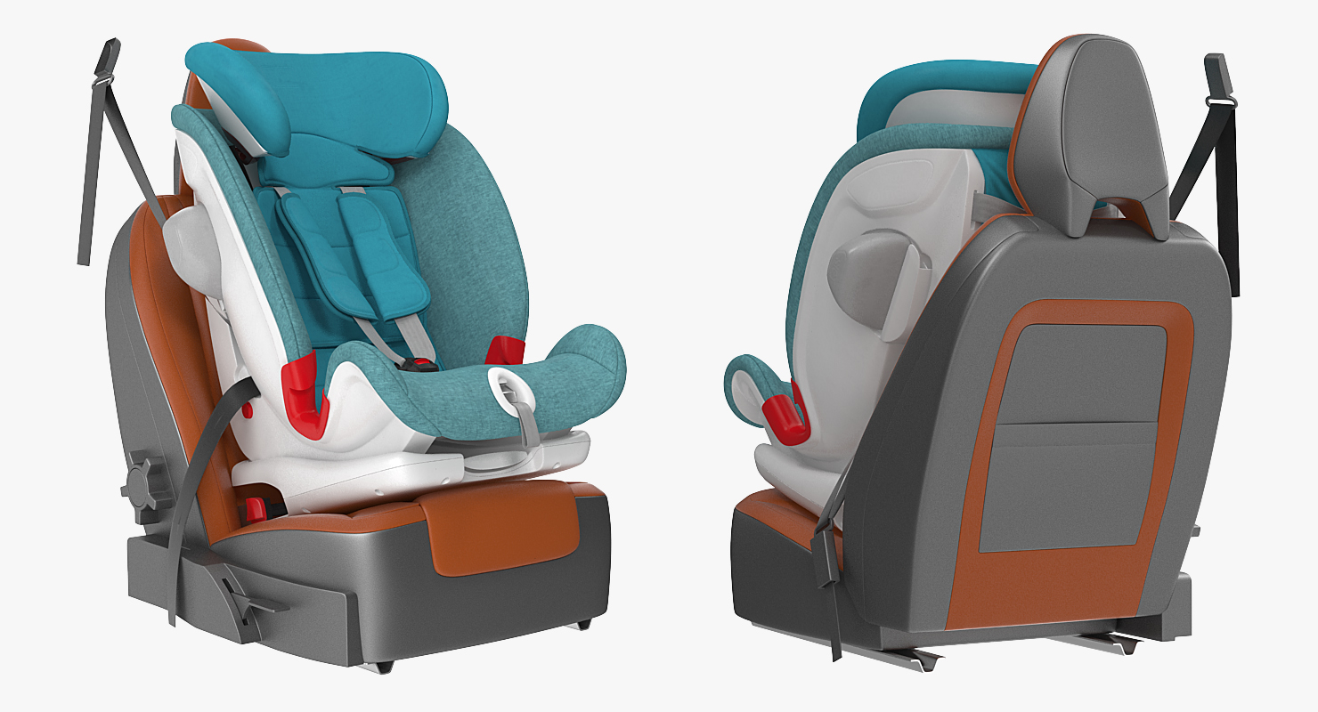 Child Seat on Passenger Place 3D model
