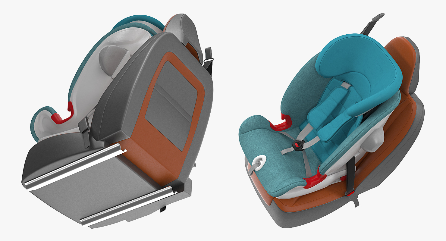 Child Seat on Passenger Place 3D model
