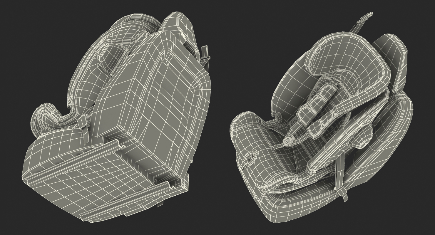 Child Seat on Passenger Place 3D model