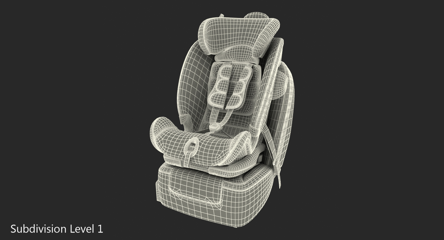 Child Seat on Passenger Place 3D model