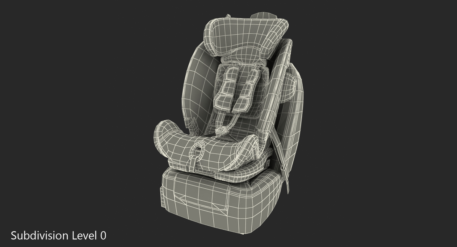 Child Seat on Passenger Place 3D model