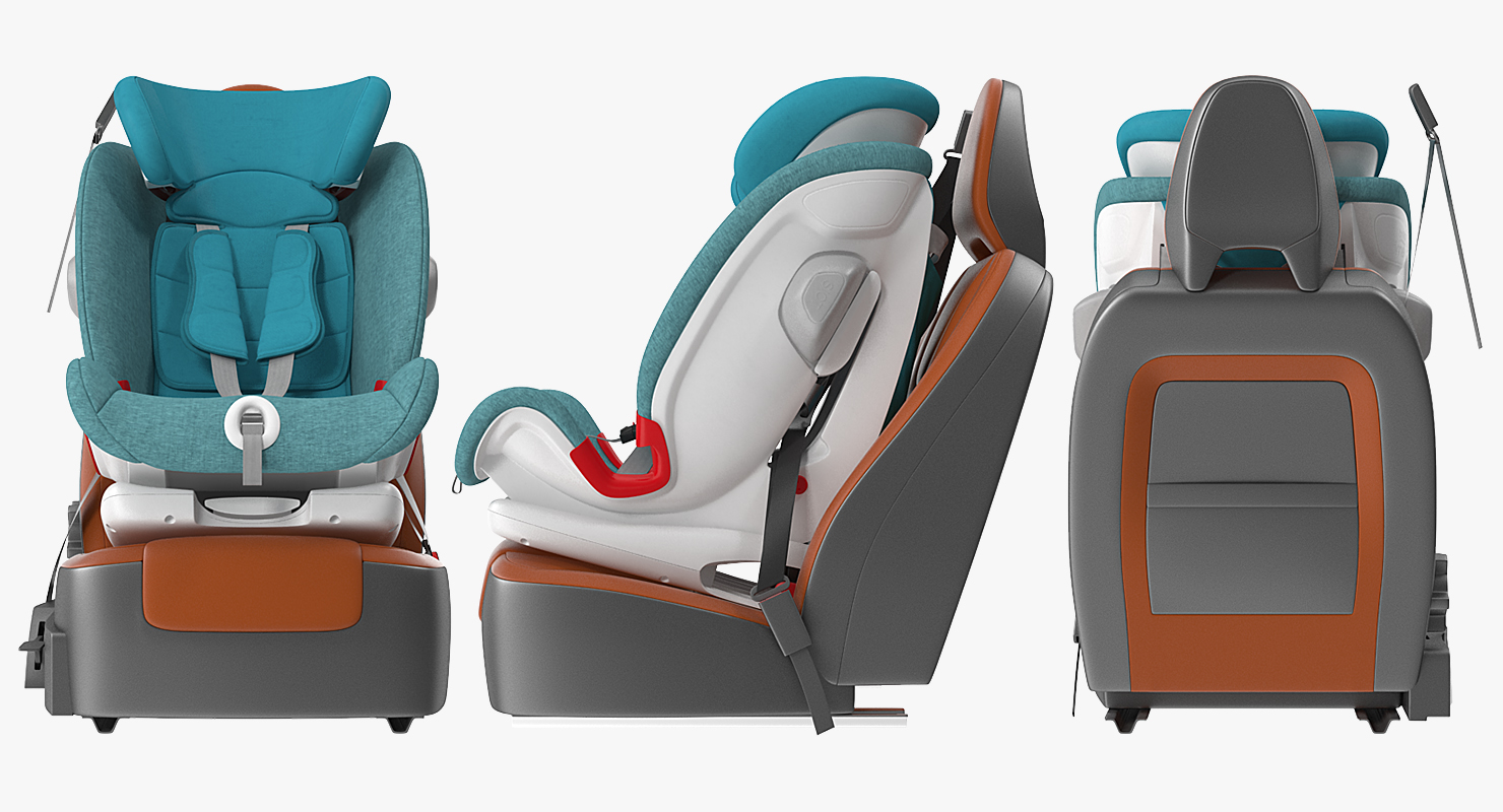 Child Seat on Passenger Place 3D model