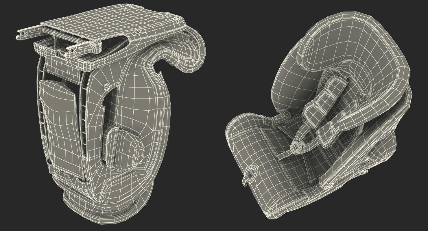 Child Seat on Passenger Place 3D model