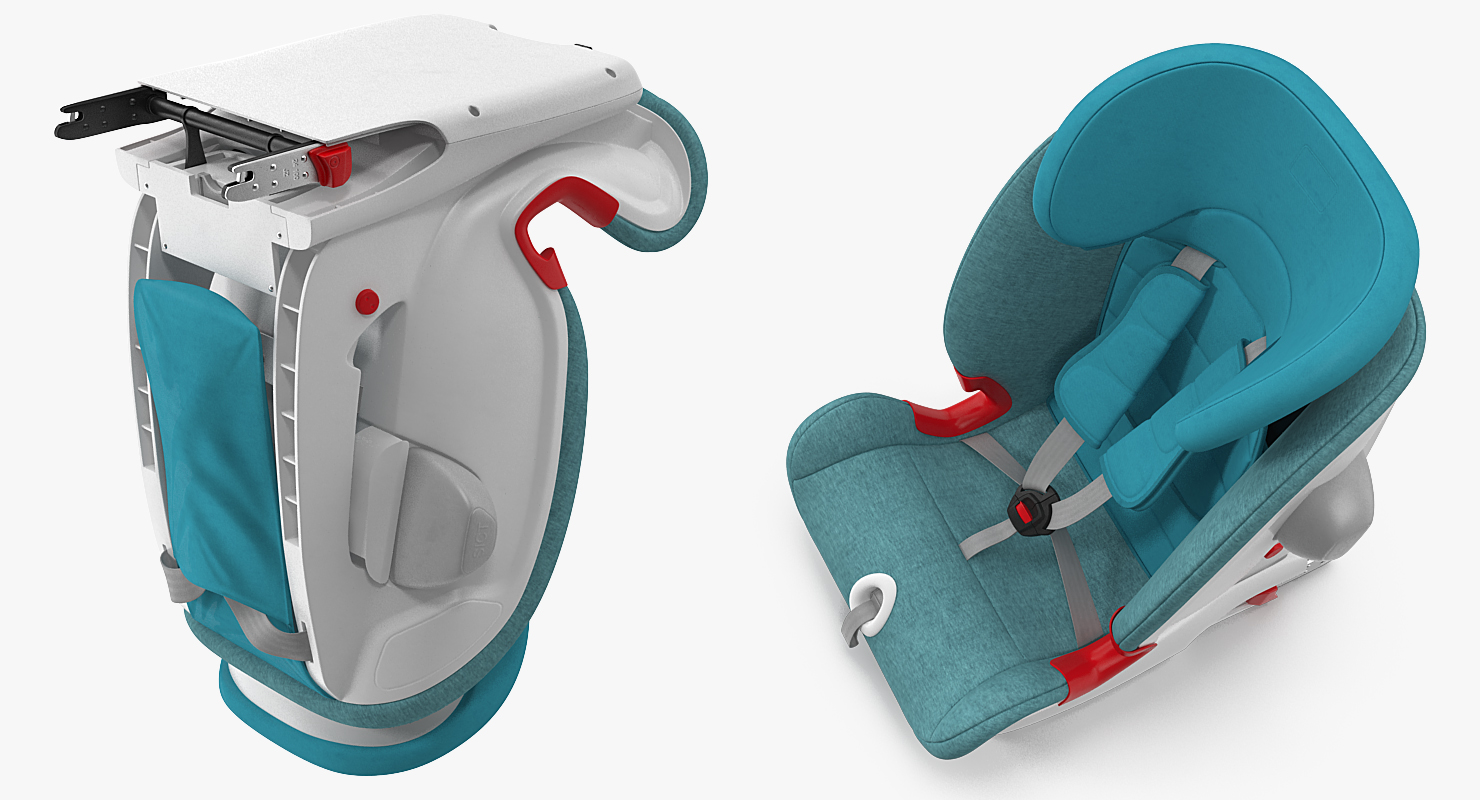 Child Seat on Passenger Place 3D model