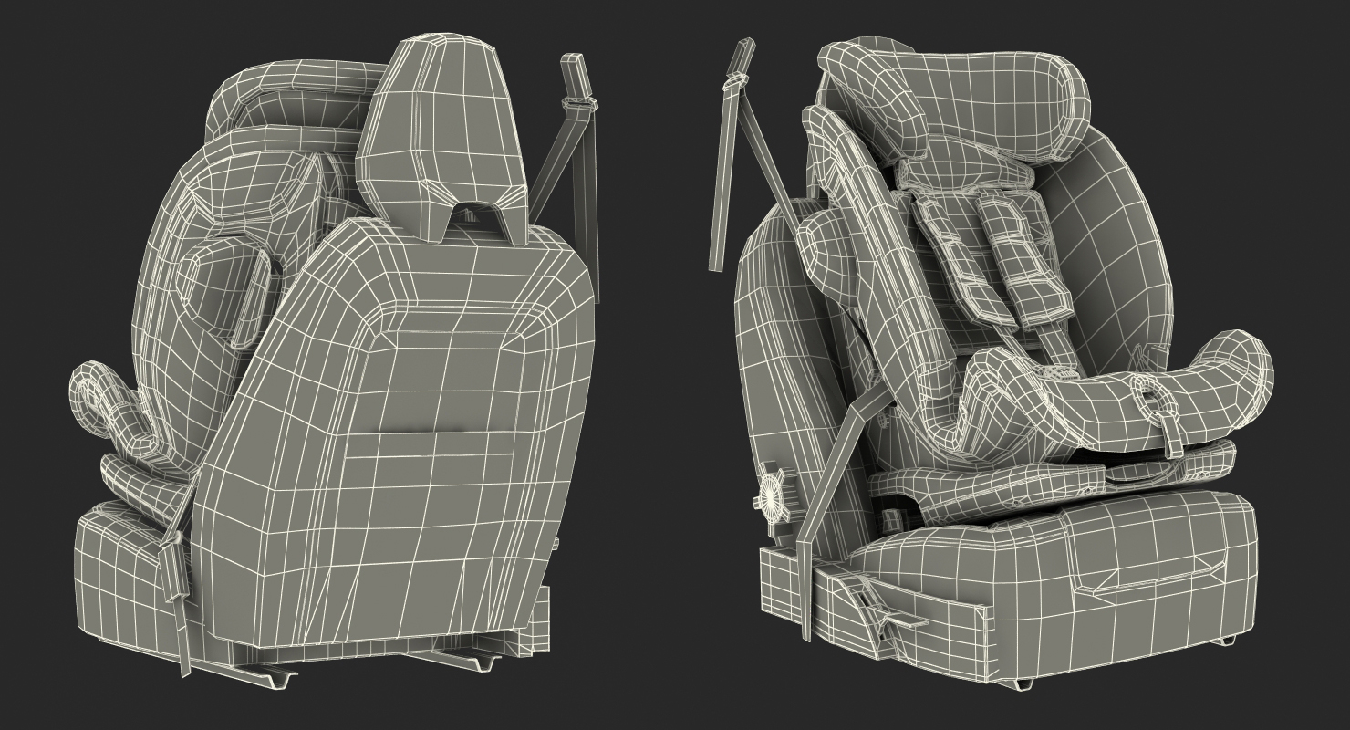 Child Seat on Passenger Place 3D model