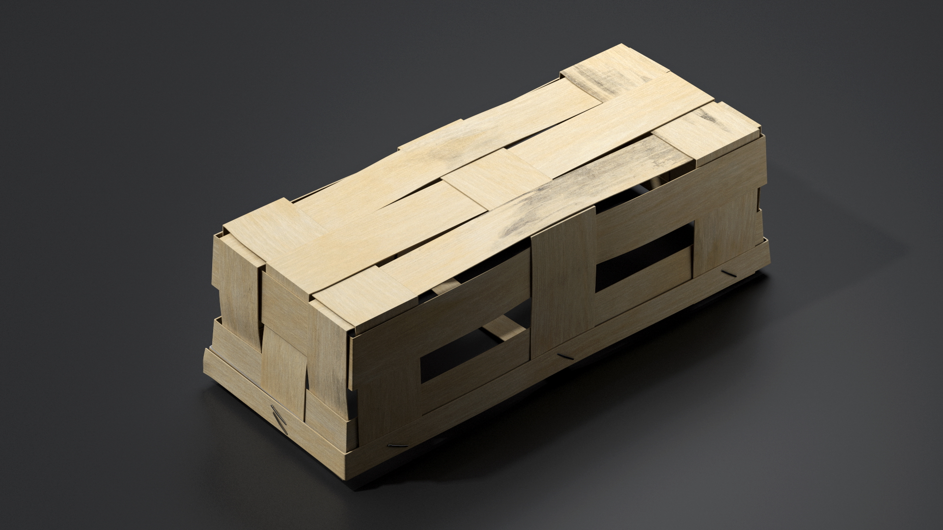 3D Wooden Box for Fruit Picking model