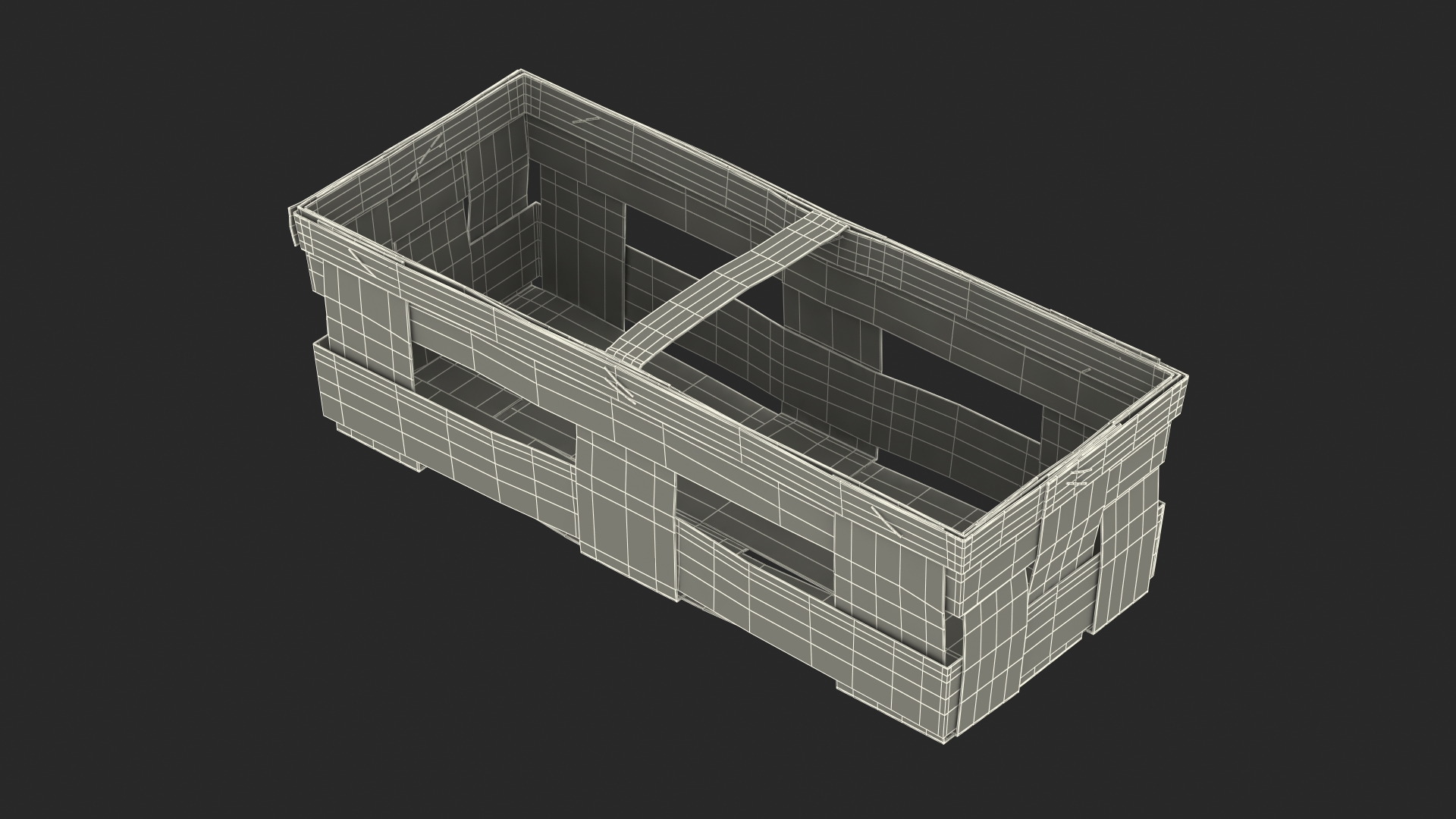 3D Wooden Box for Fruit Picking model