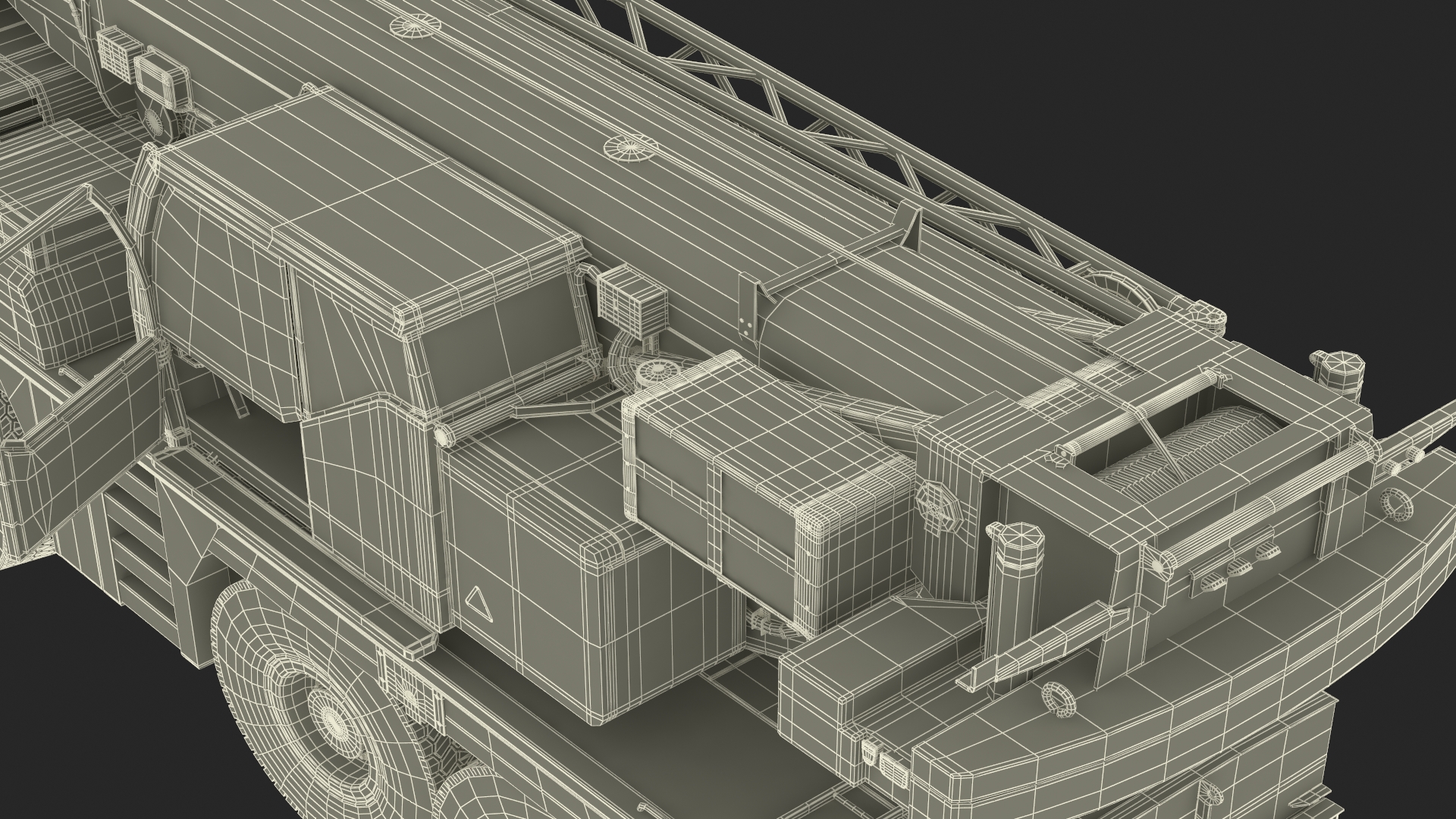 3D model Mobile Crane Truck Rigged