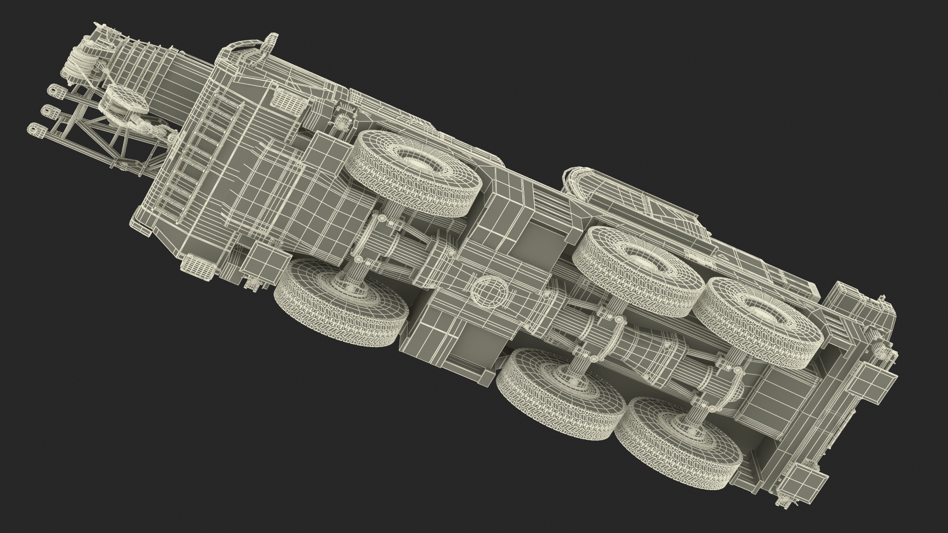 3D model Mobile Crane Truck Rigged