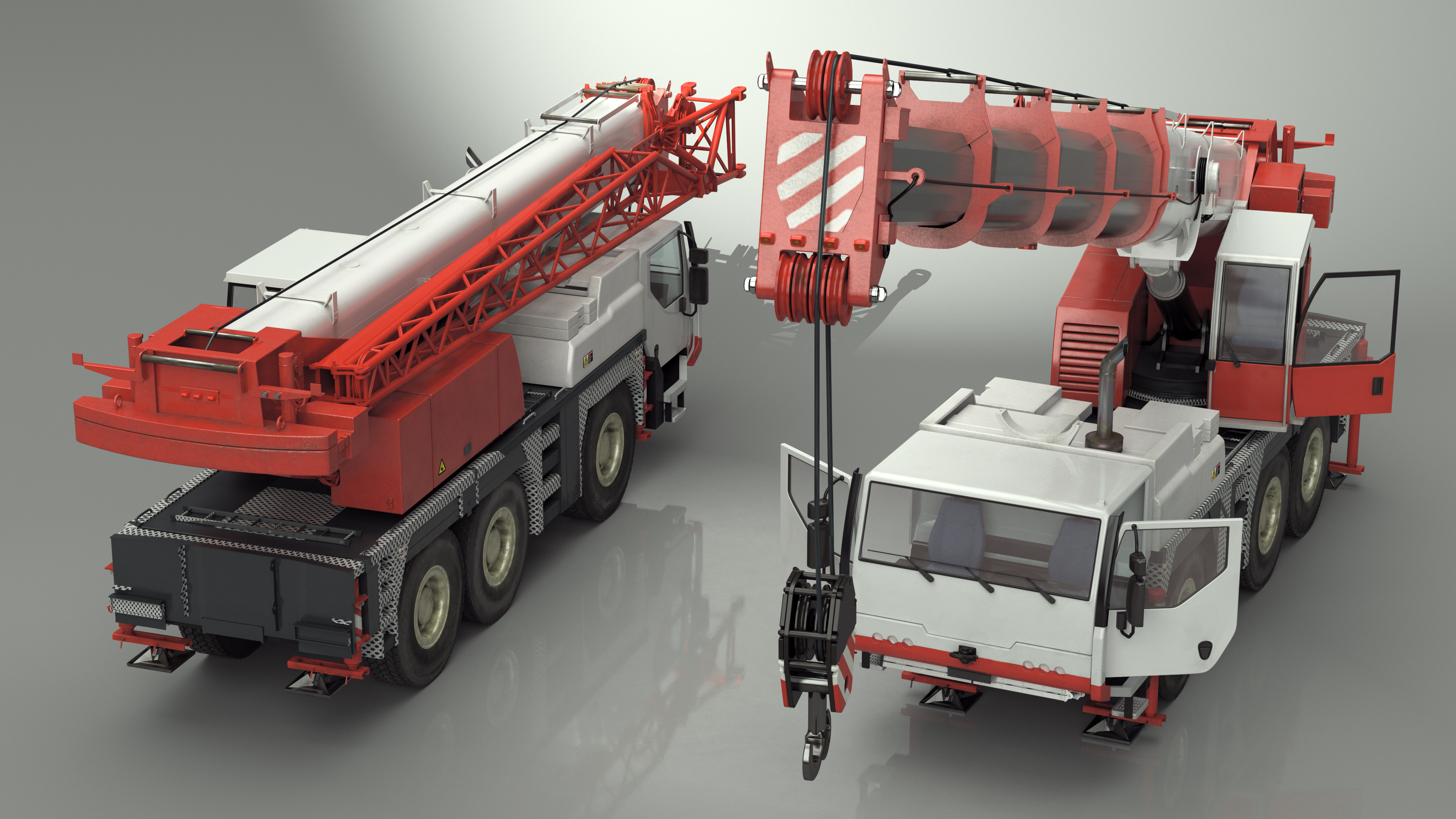 3D model Mobile Crane Truck Rigged