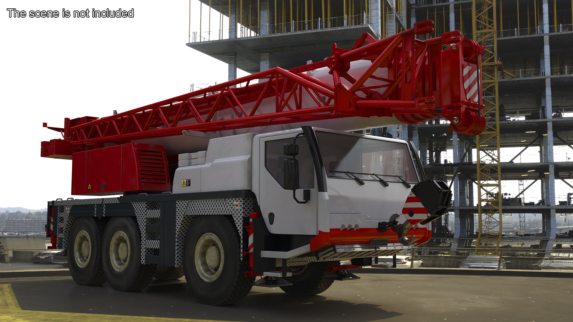 3D model Mobile Crane Truck Rigged