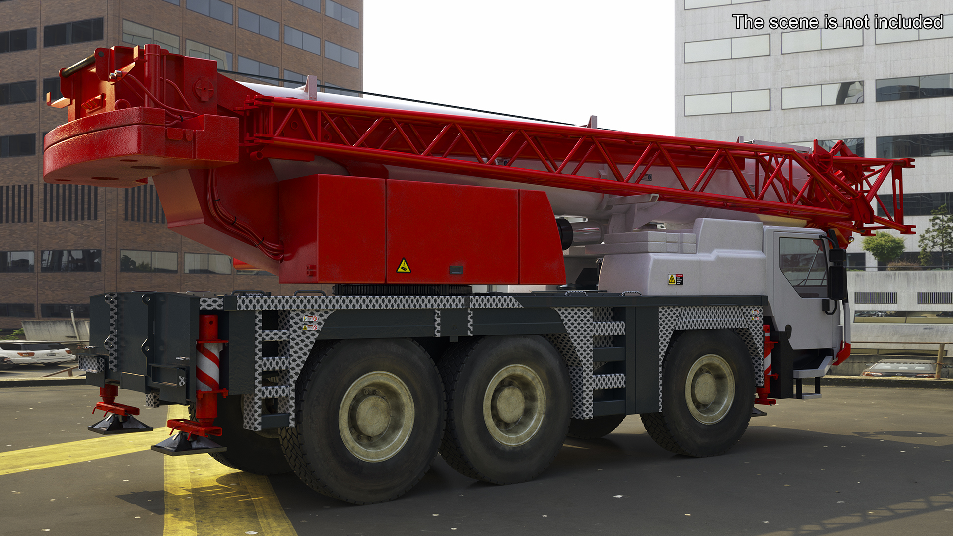 3D model Mobile Crane Truck Rigged