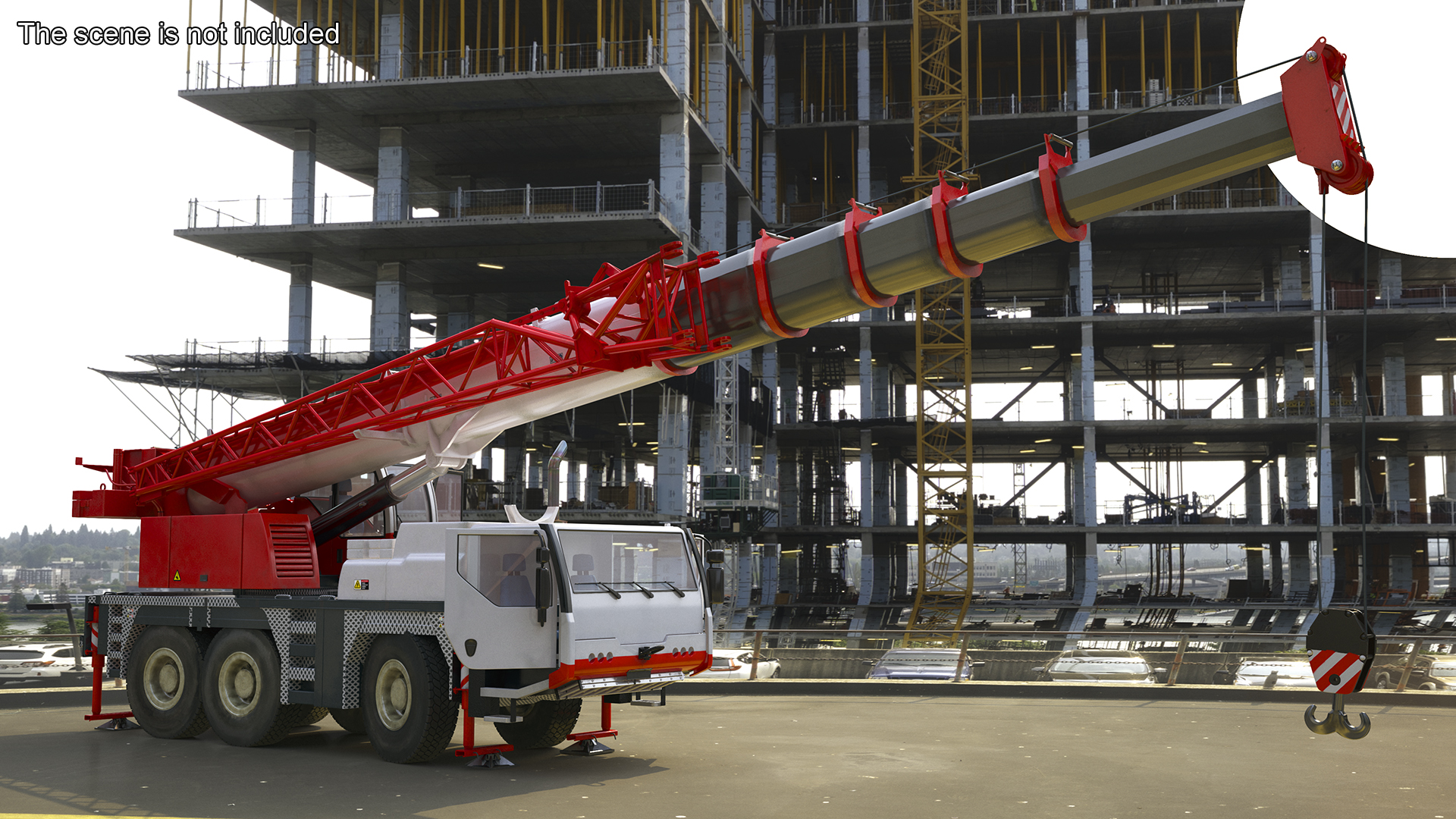 3D model Mobile Crane Truck Rigged