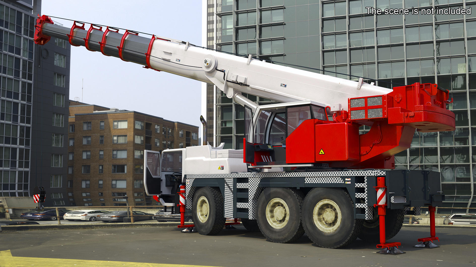 3D model Mobile Crane Truck Rigged