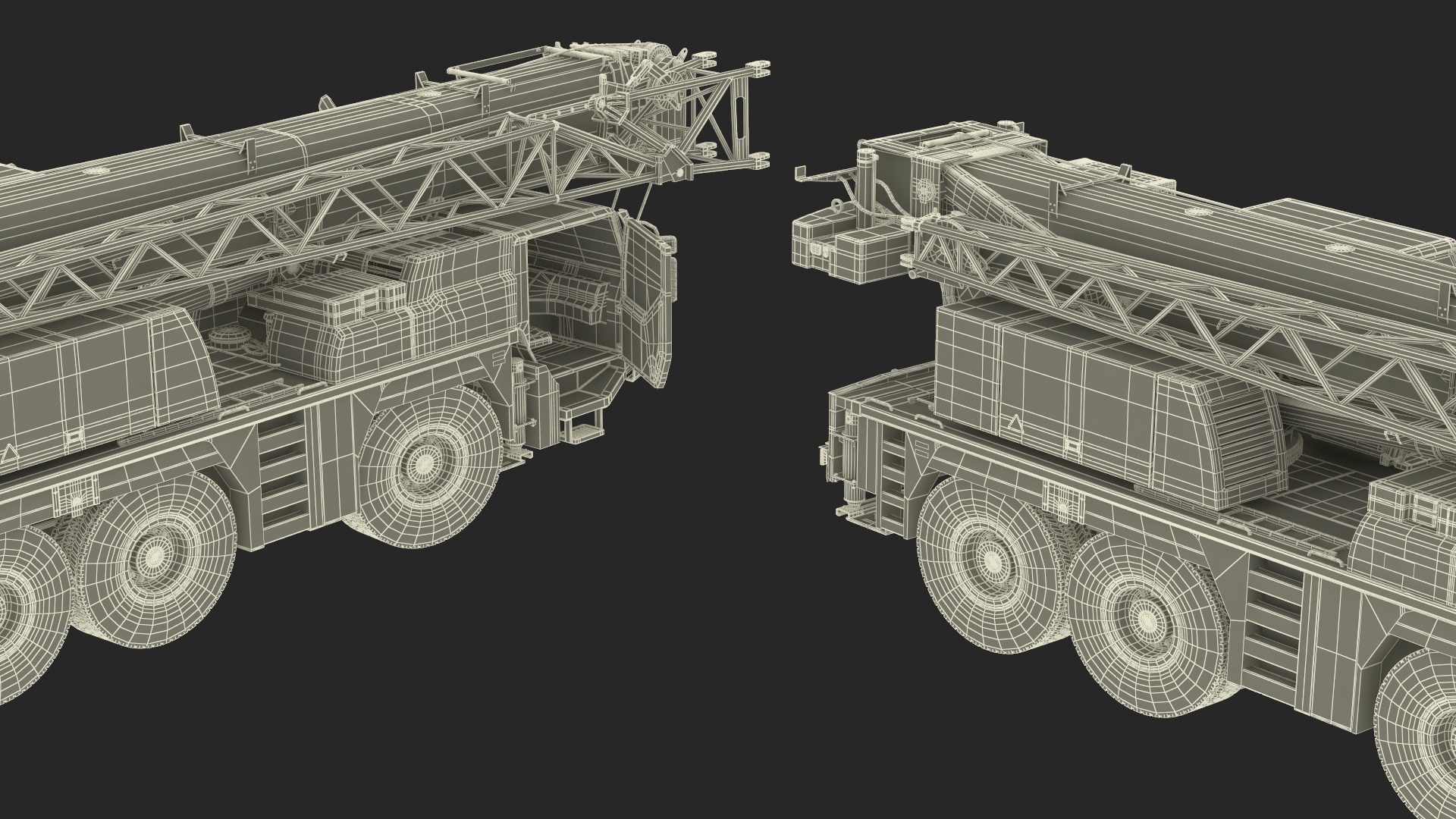 3D model Mobile Crane Truck Rigged