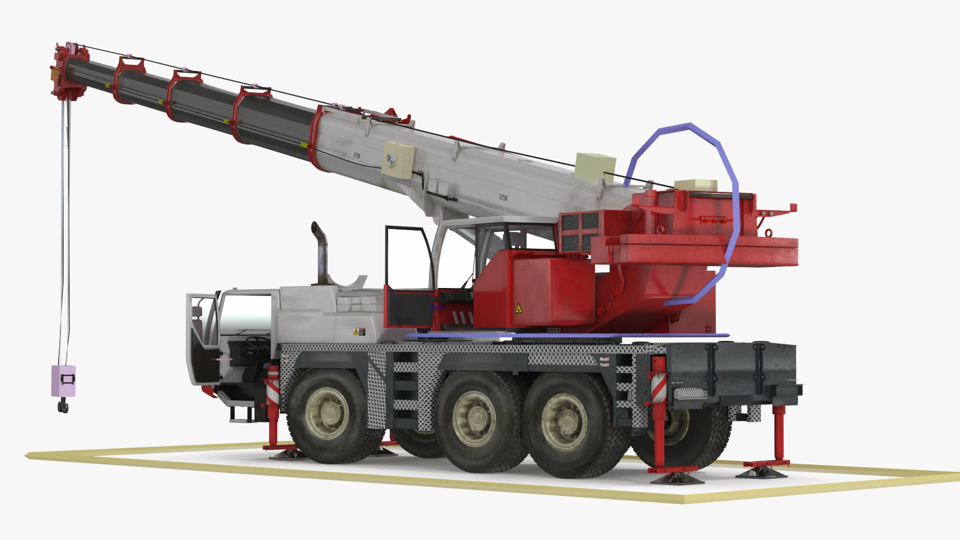 3D model Mobile Crane Truck Rigged