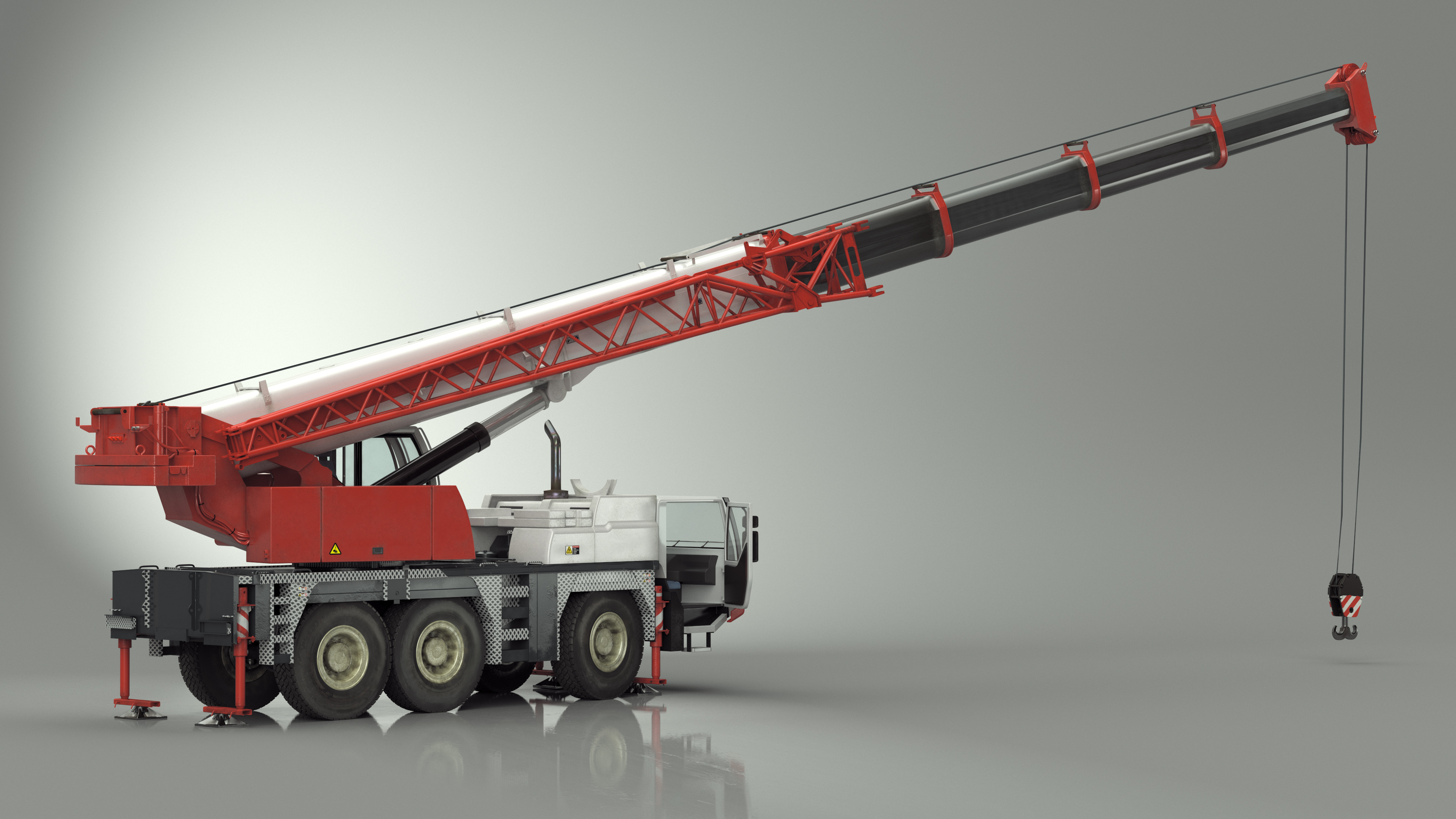 3D model Mobile Crane Truck Rigged