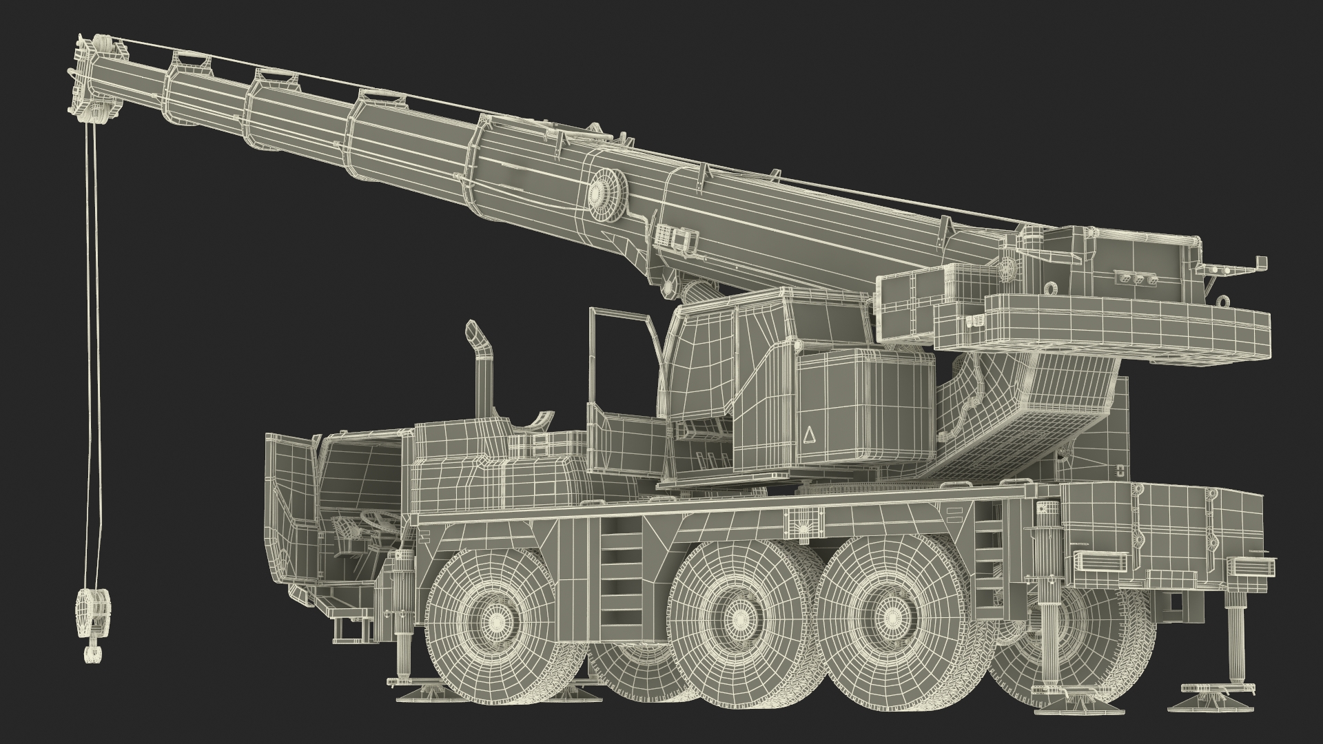 3D model Mobile Crane Truck Rigged